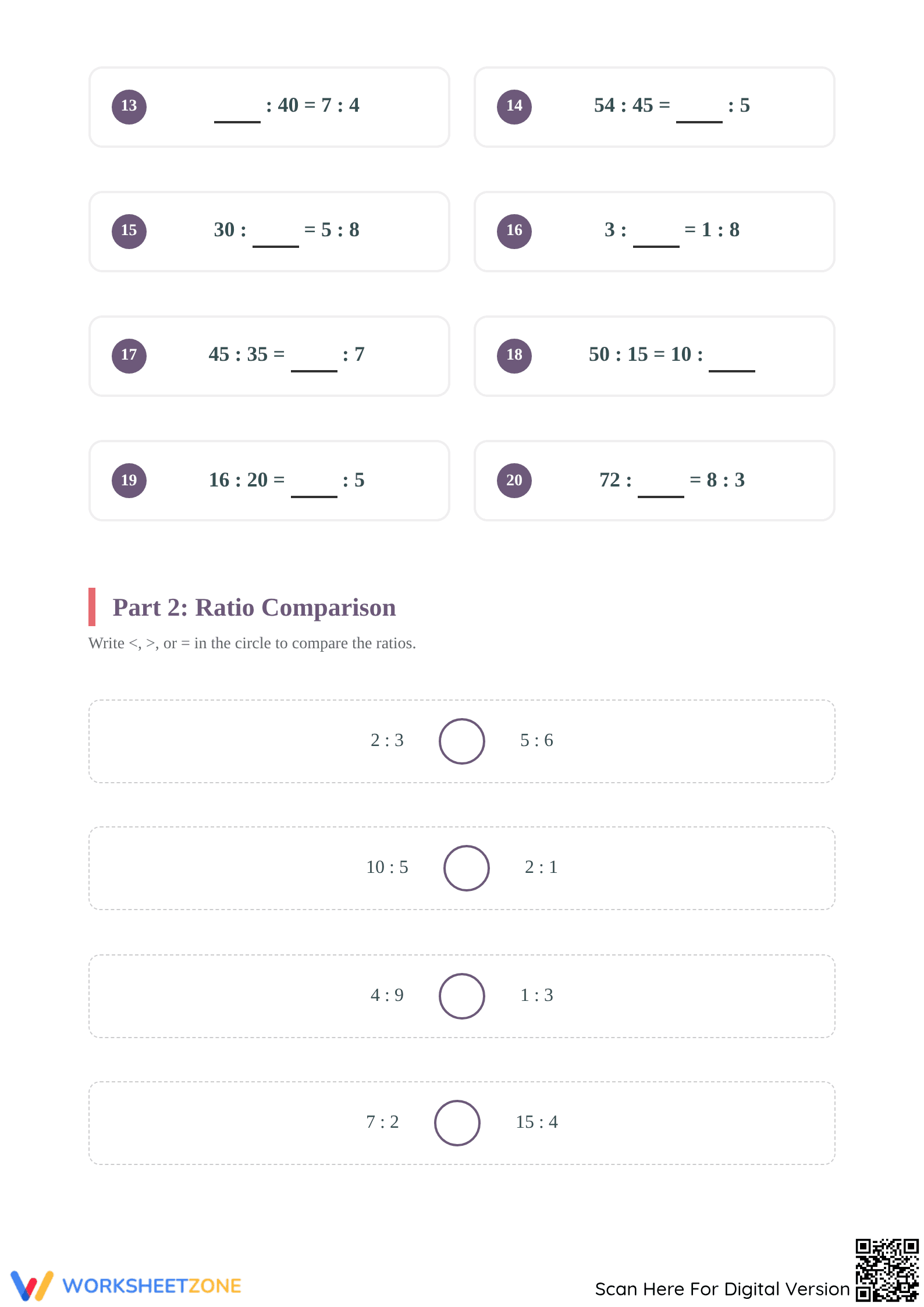 Essential Grade 5 Equivalent Ratios Worksheet | Math Practice - Page 2