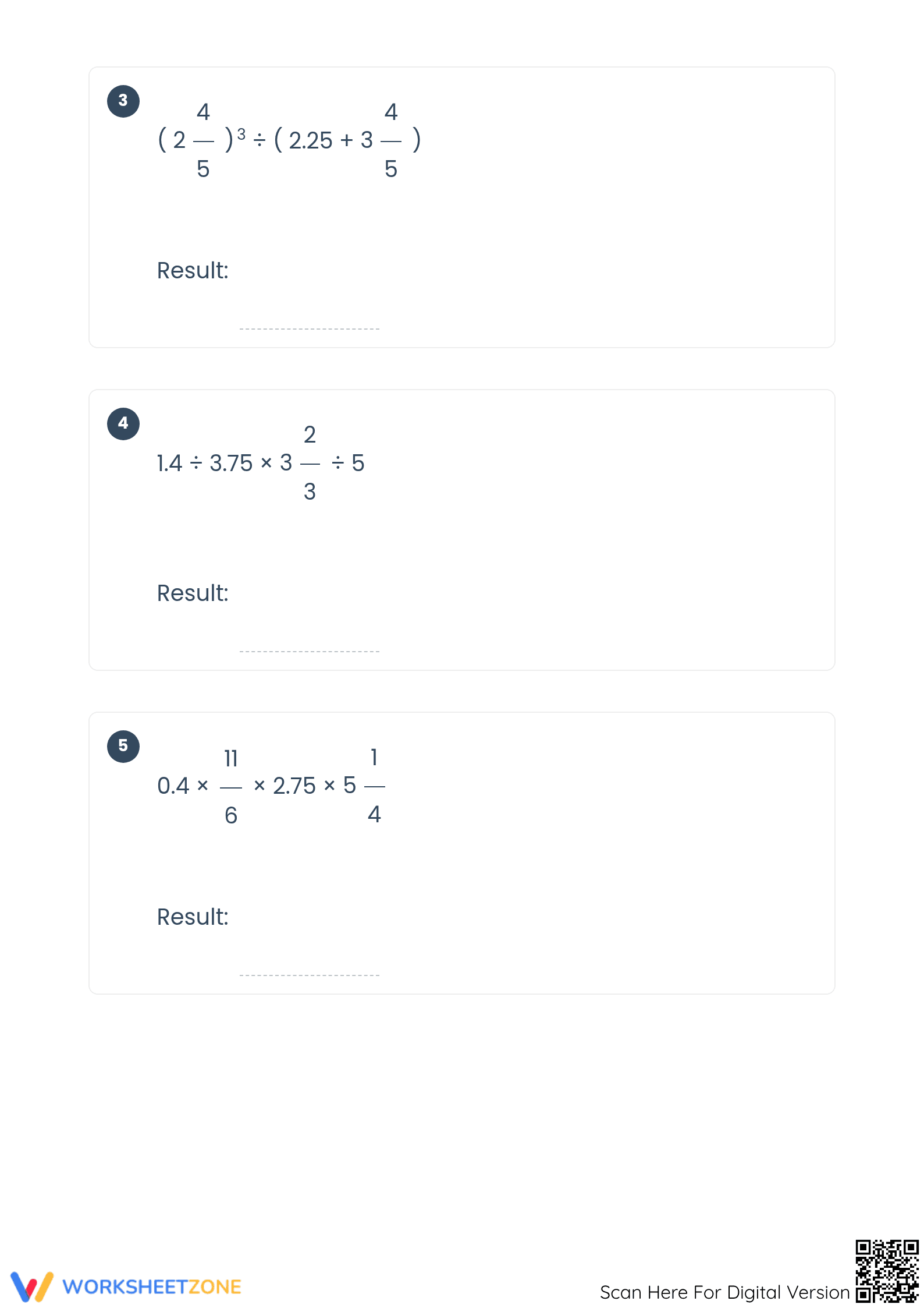 Essential Order of Operations: Fractions & Decimals (2) - Page 2