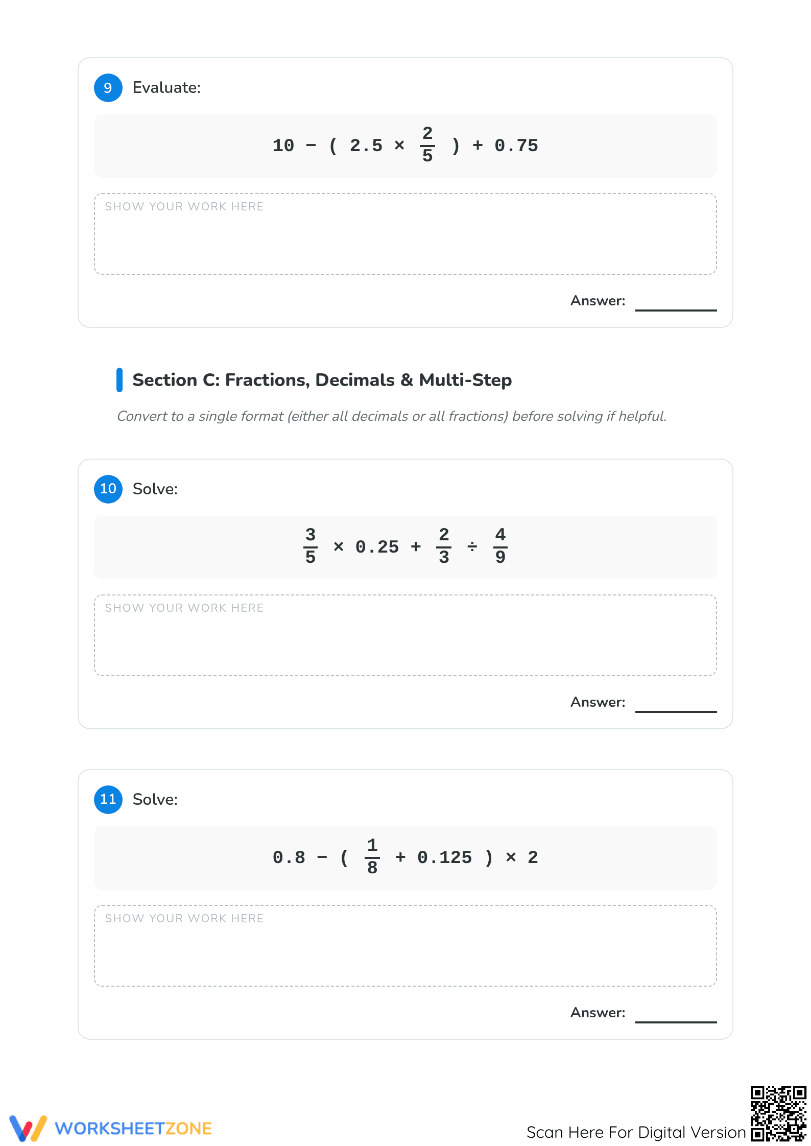 Essential Order of Operations: Fractions and Decimals - Page 4