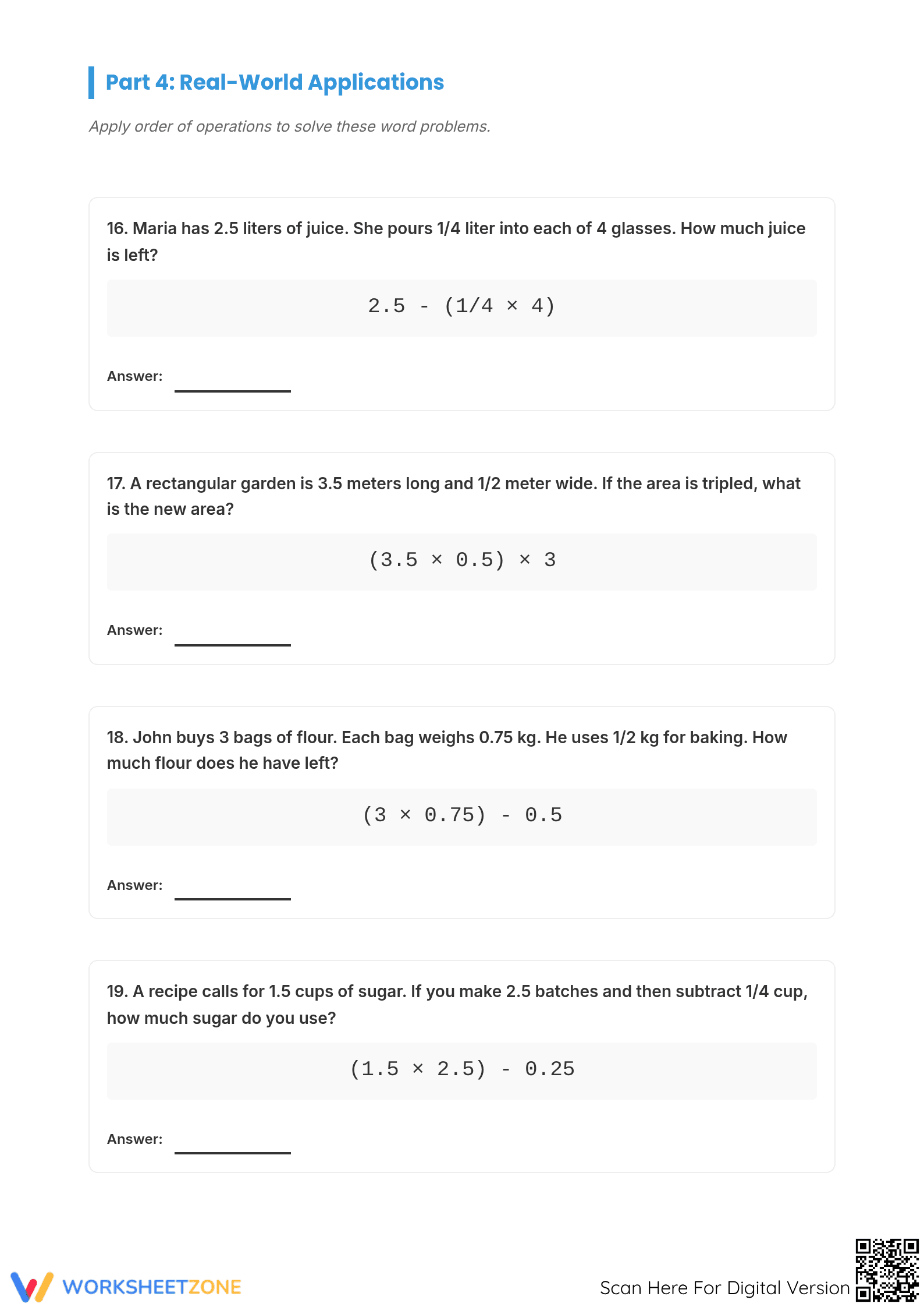 Order of Operations Worksheet | Grade 7 Math Essential - Page 5