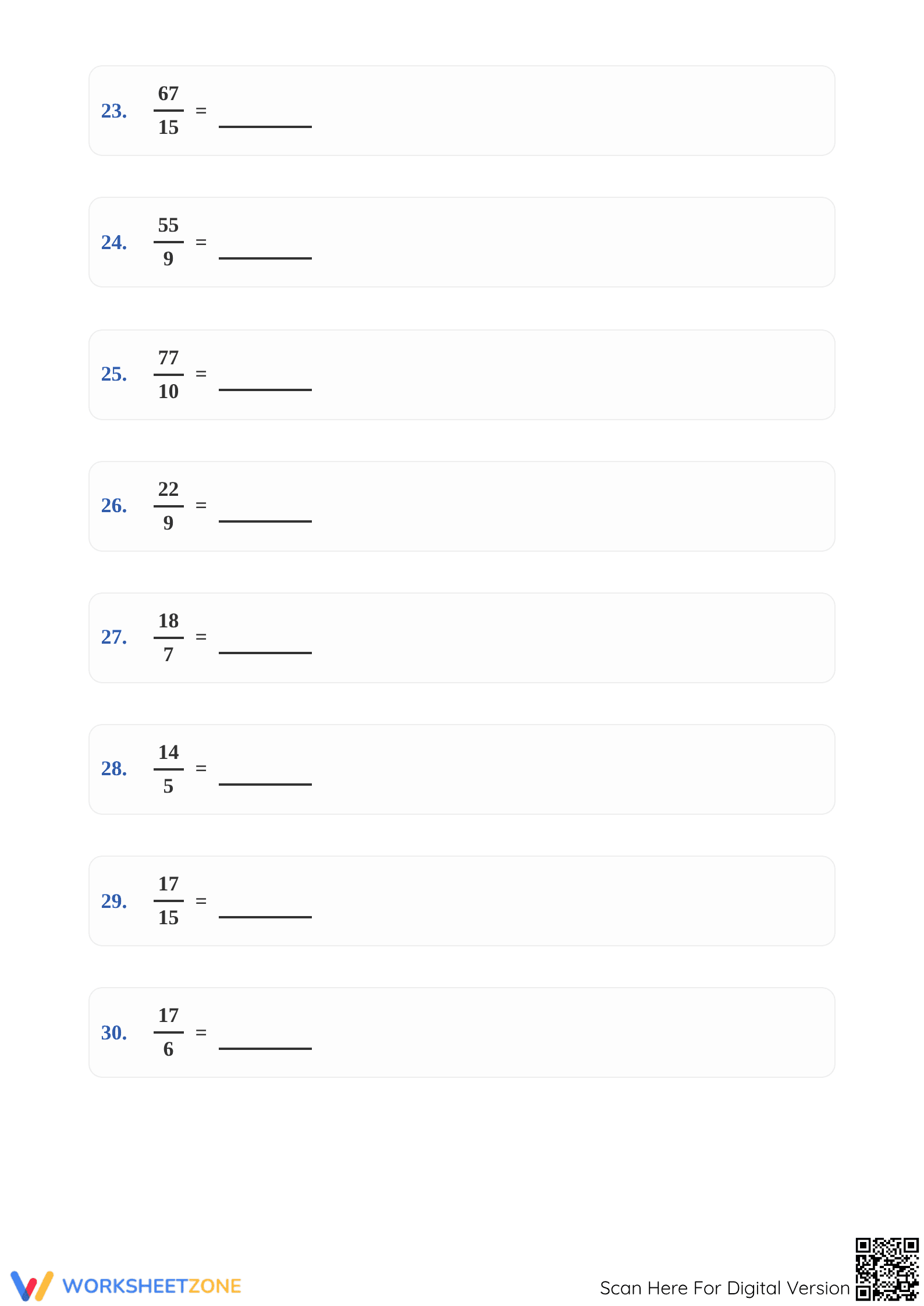 Essential Improper to Mixed Fractions Worksheet | Grade 3 - Page 4
