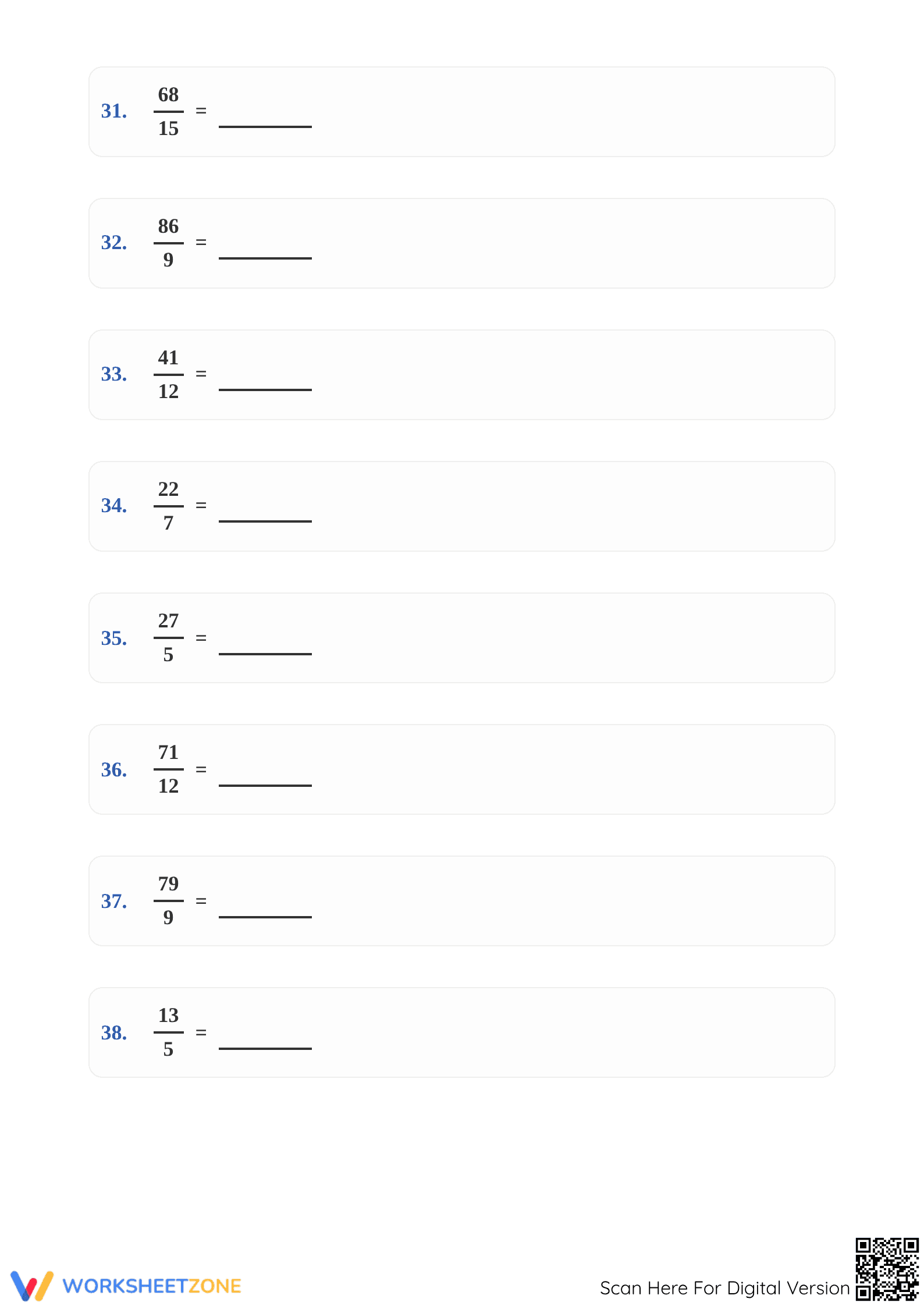 Essential Improper to Mixed Fractions Worksheet | Grade 3 - Page 5