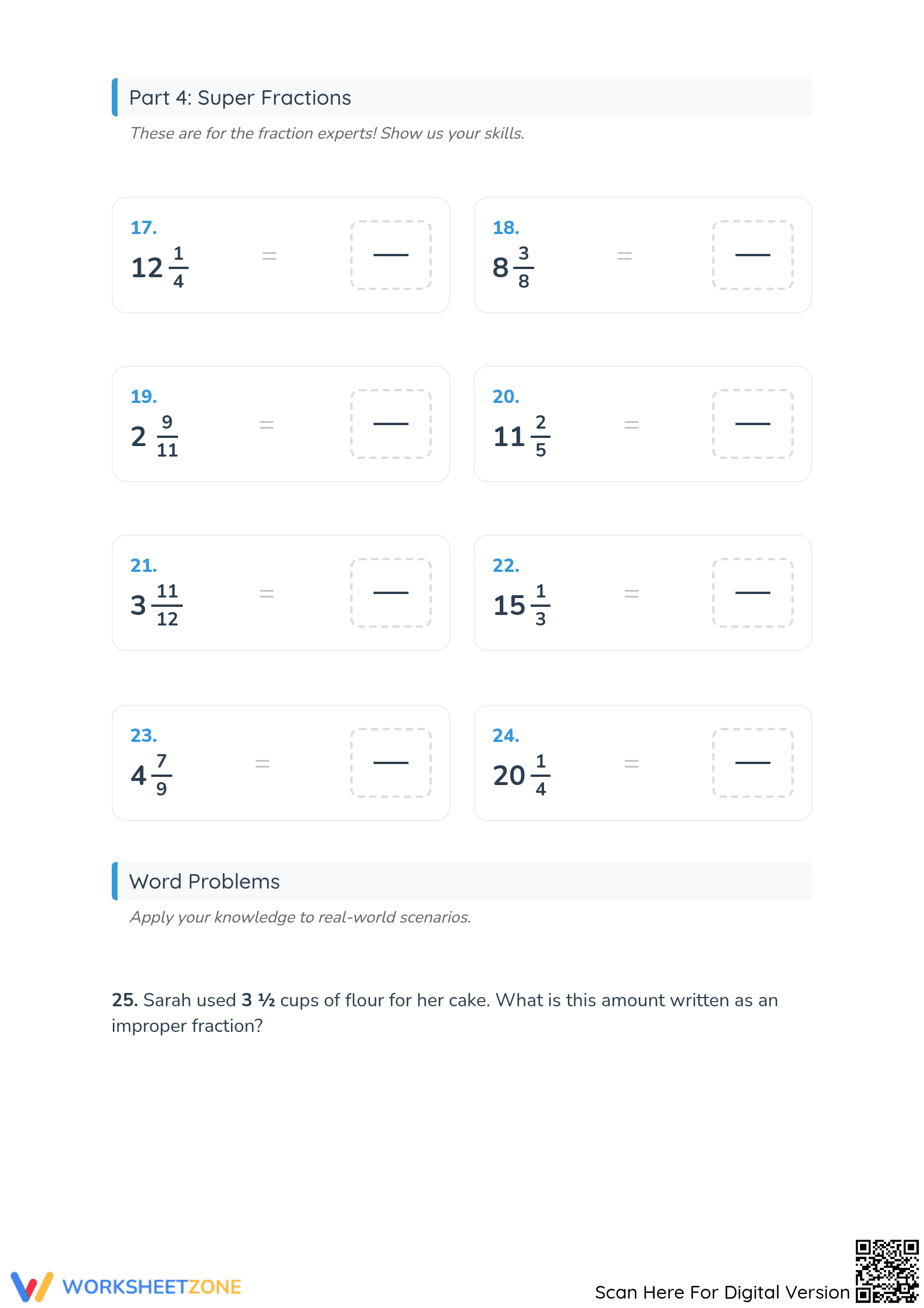 Essential Mixed Fractions to Improper Fractions | Grade 3 - Page 3