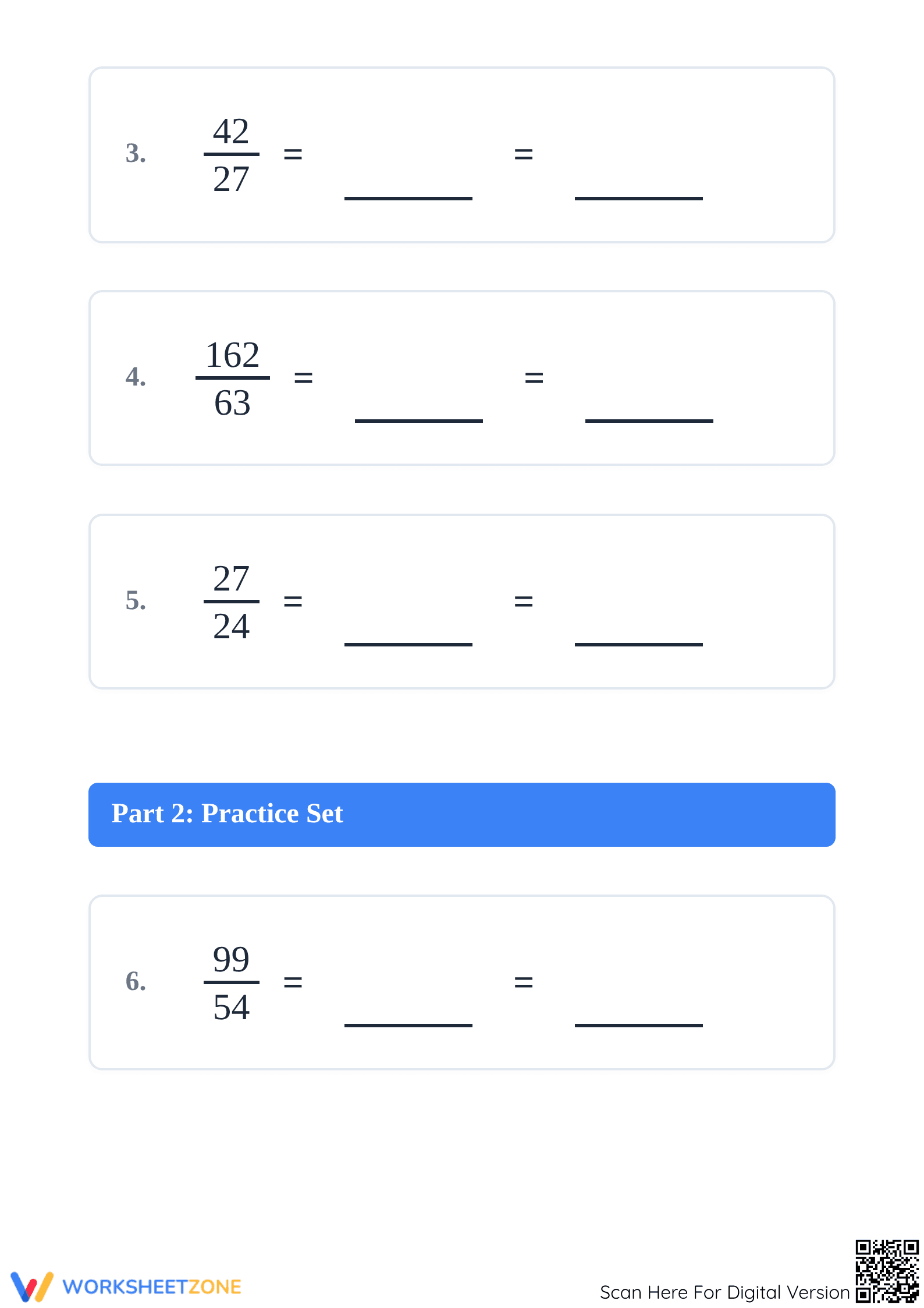 Essential Grade 4 Simplifying Improper Fractions Worksheet - Page 2