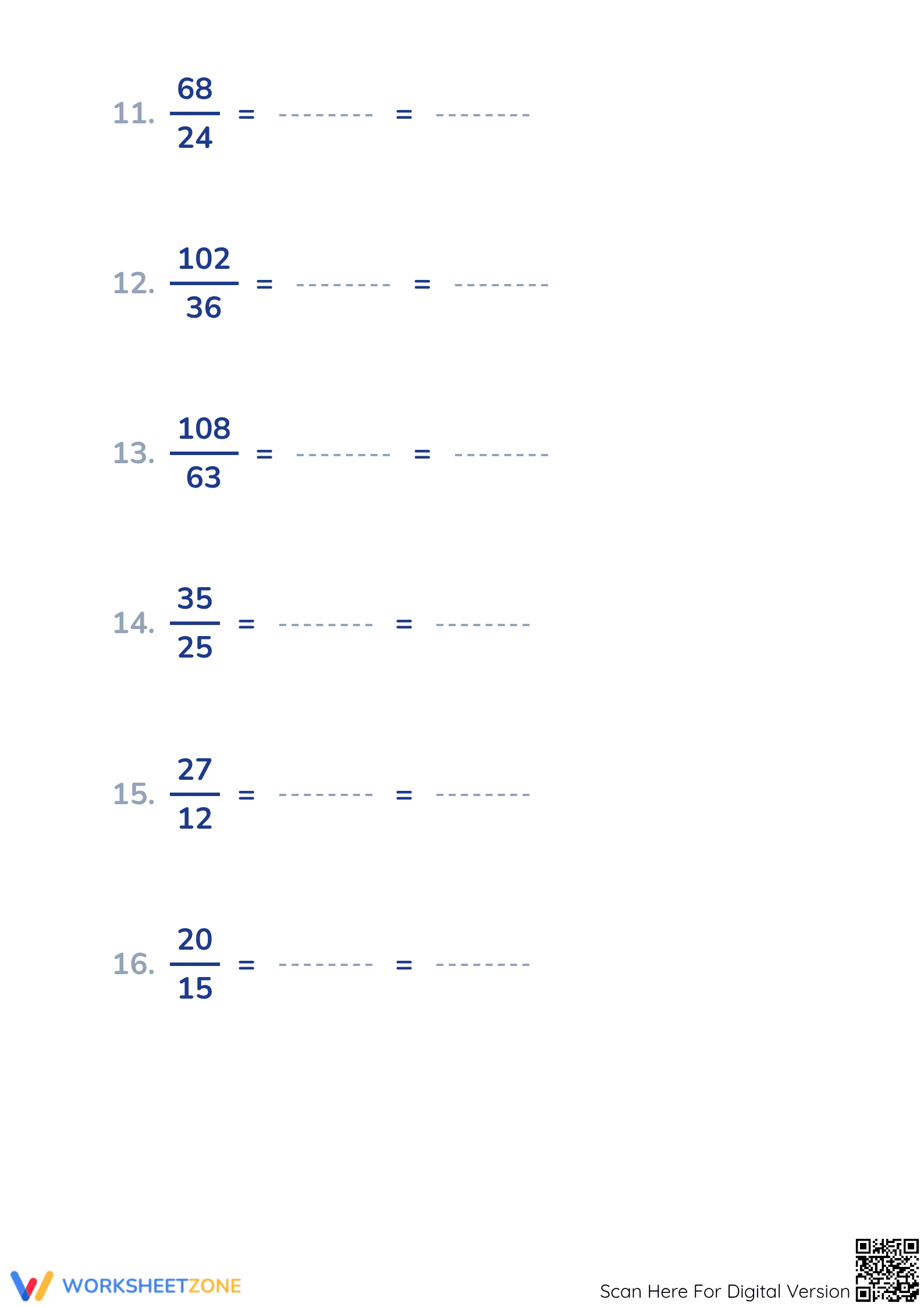 Printable Simplifying Improper Fractions Worksheet | Grade 4 - Page 3