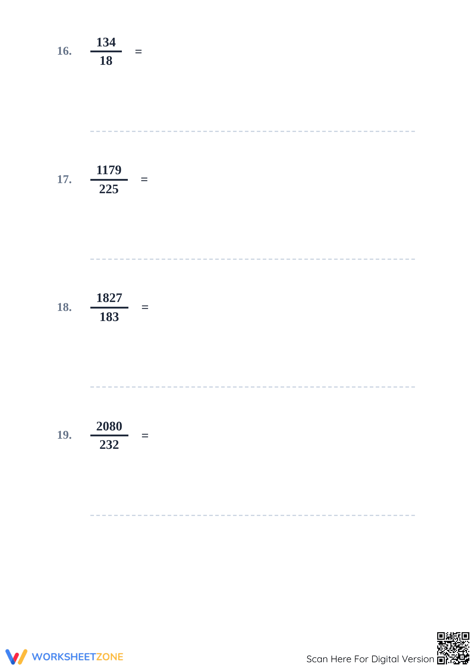 Printable Worksheet: Simplifying Improper Fractions (Grade 5) - Page 5