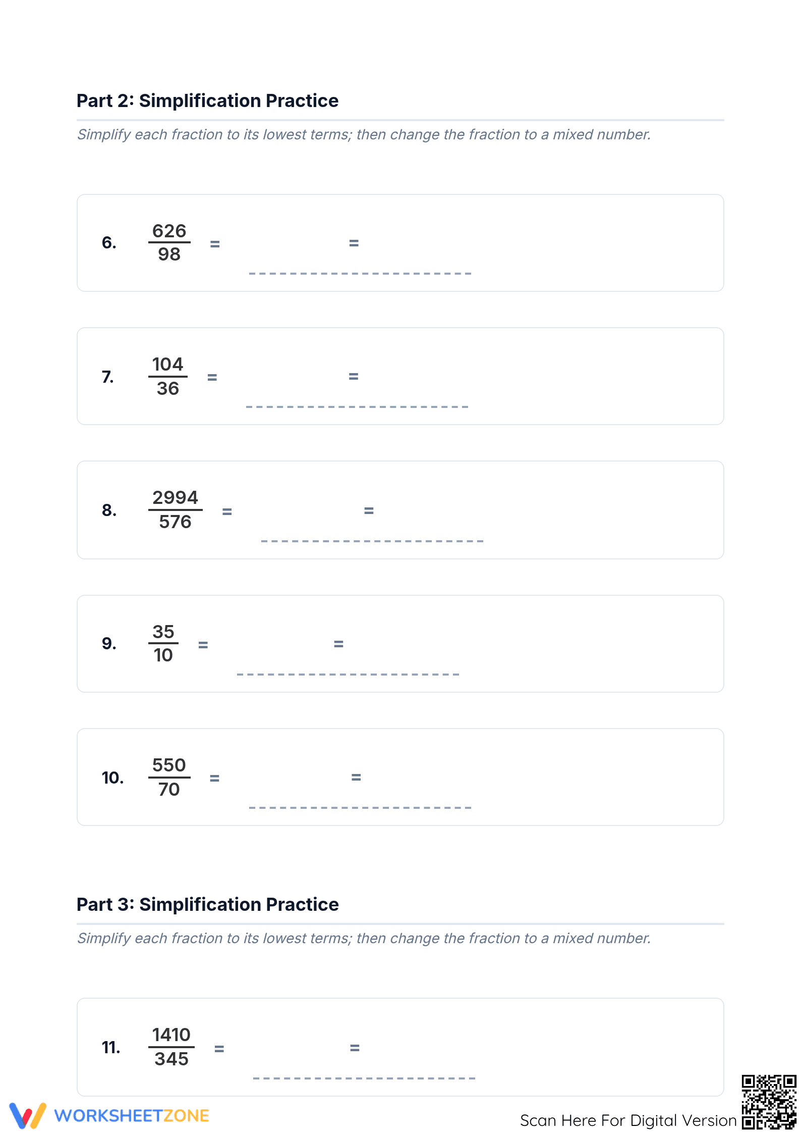 Essential Simplifying Improper Fractions | Grade 5 Math - Page 2