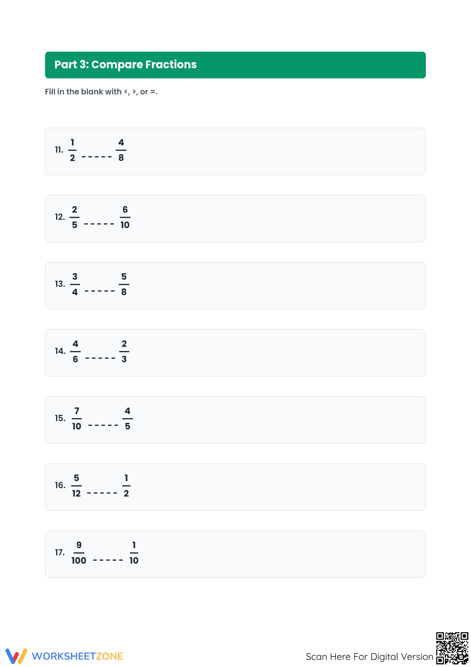 Printable Equivalent Fractions Practice | Grade 4 Aligned - Page 3