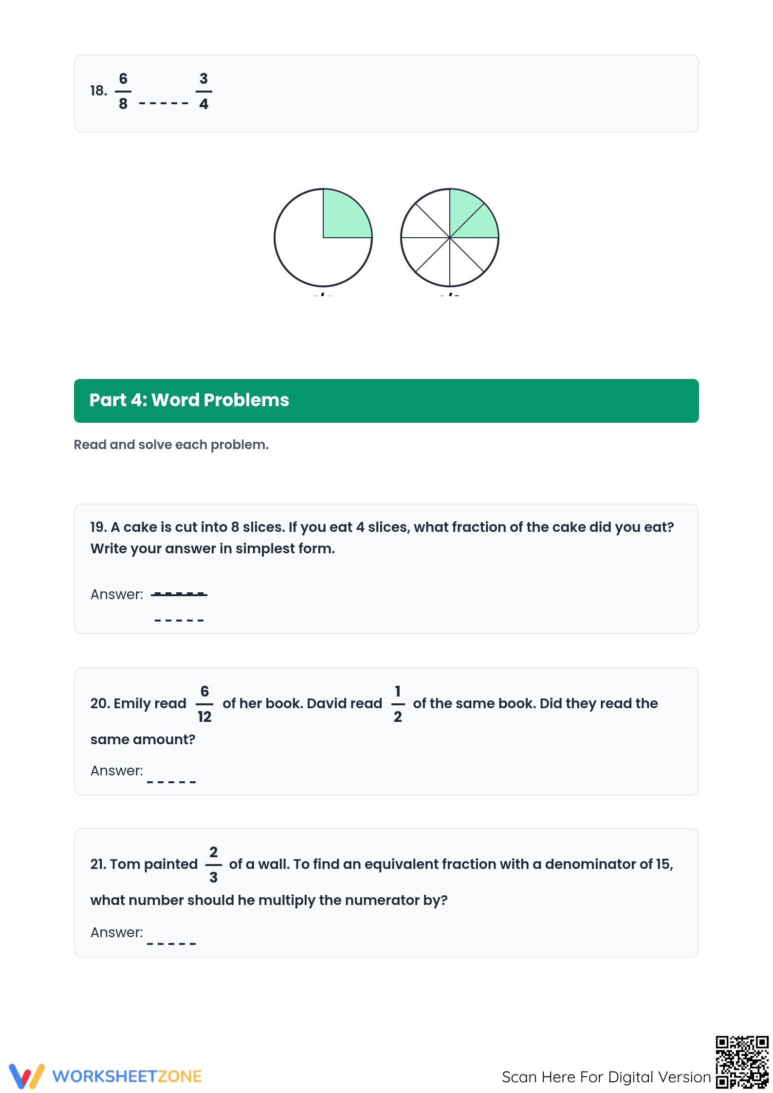 Printable Equivalent Fractions Practice | Grade 4 Aligned - Page 4