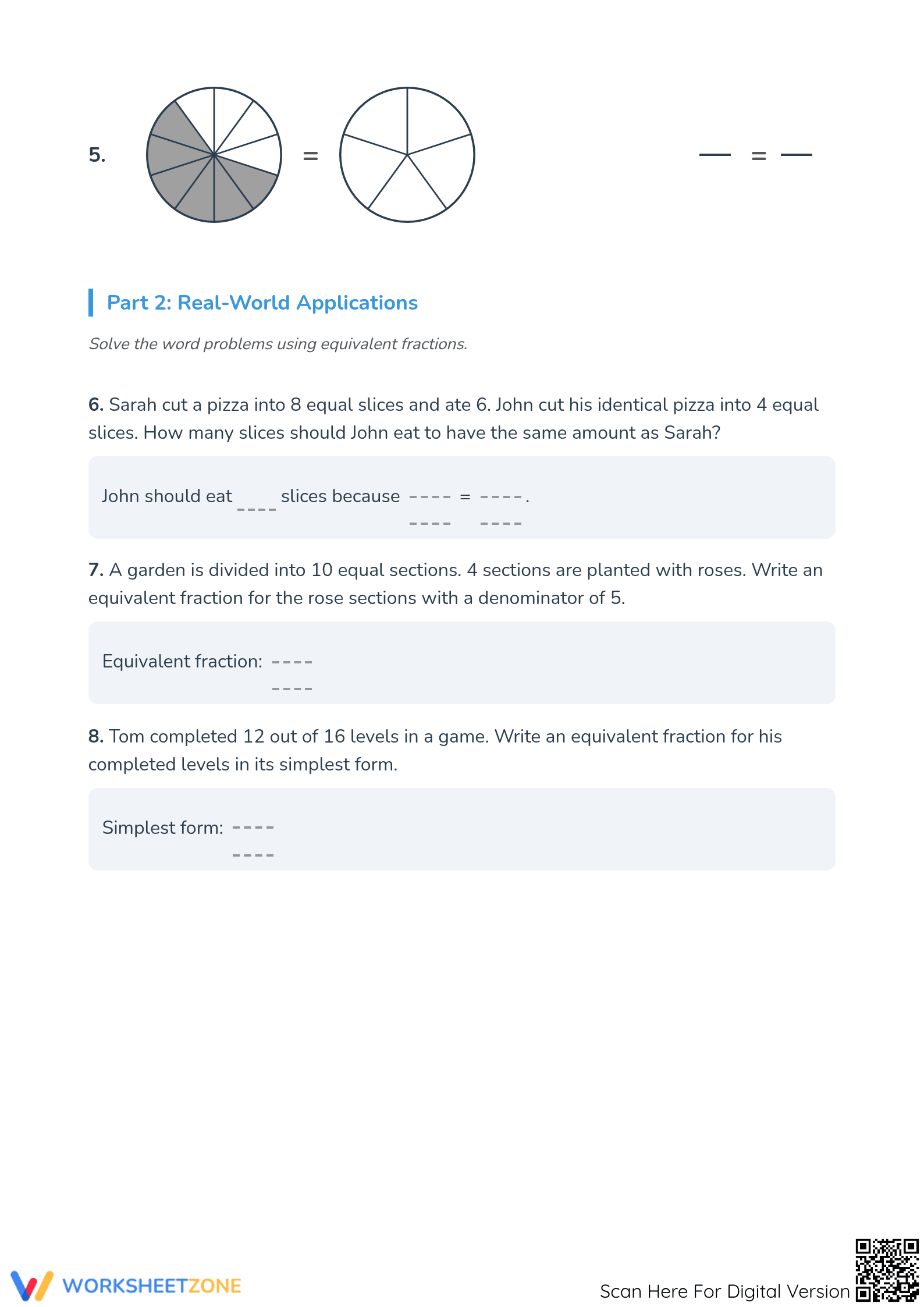 Essential Equivalent Fractions Worksheet | Grade 4 Math - Page 2