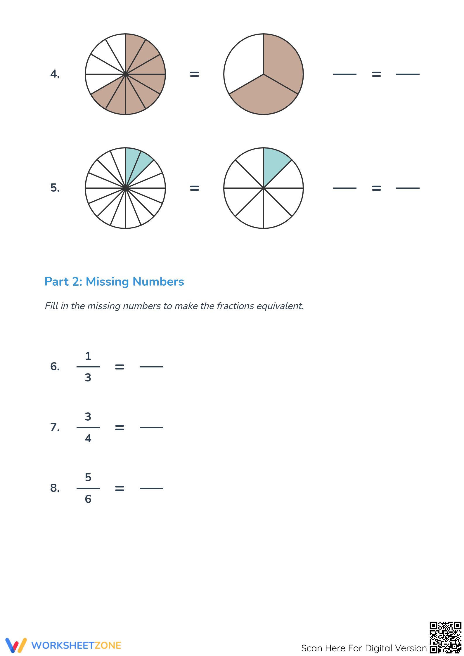 Essential Equivalent Fractions Worksheet | Grade 4 Printable - Page 2