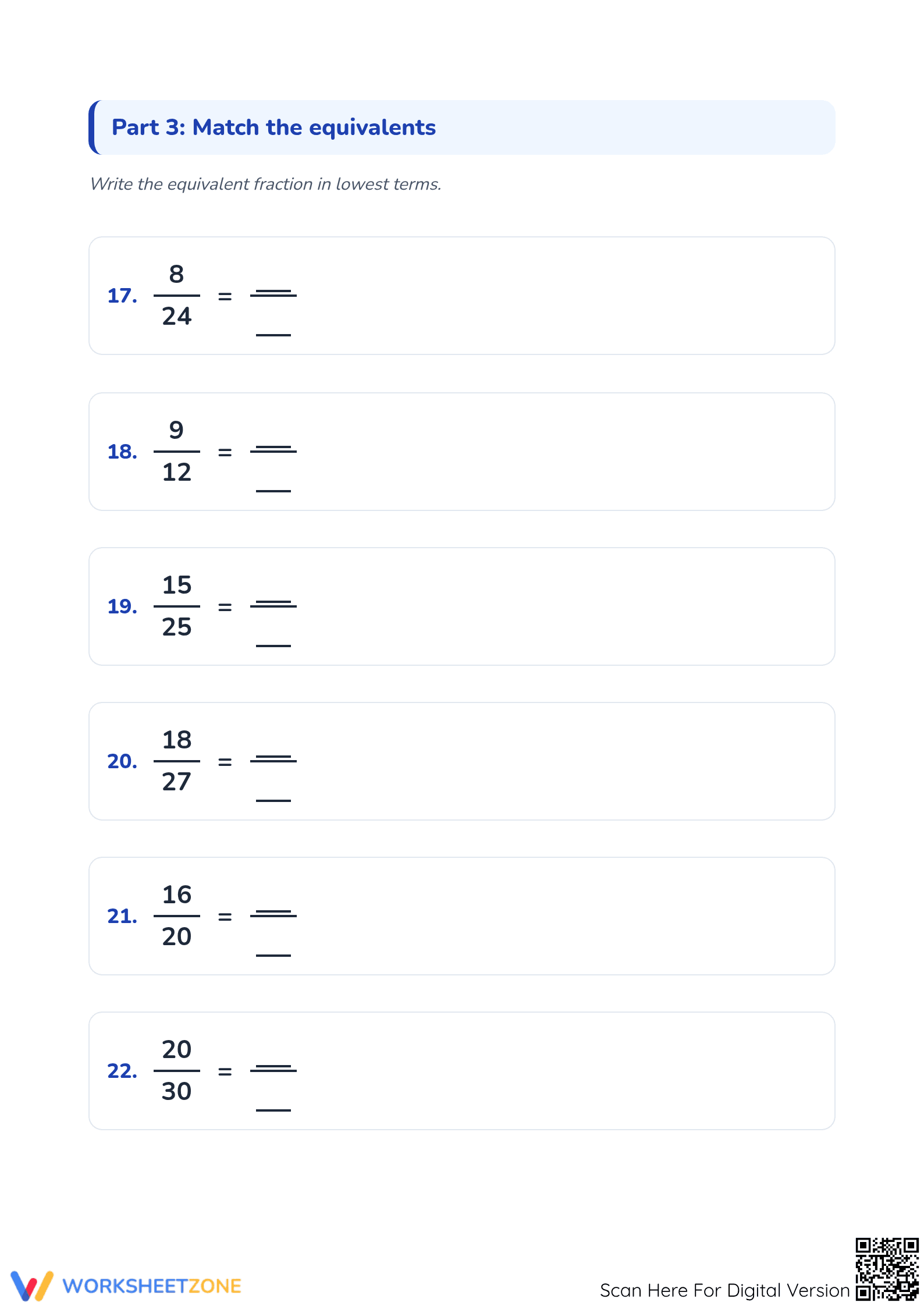 Grade 4 Aligned: Equivalent Fractions Worksheet - Page 4