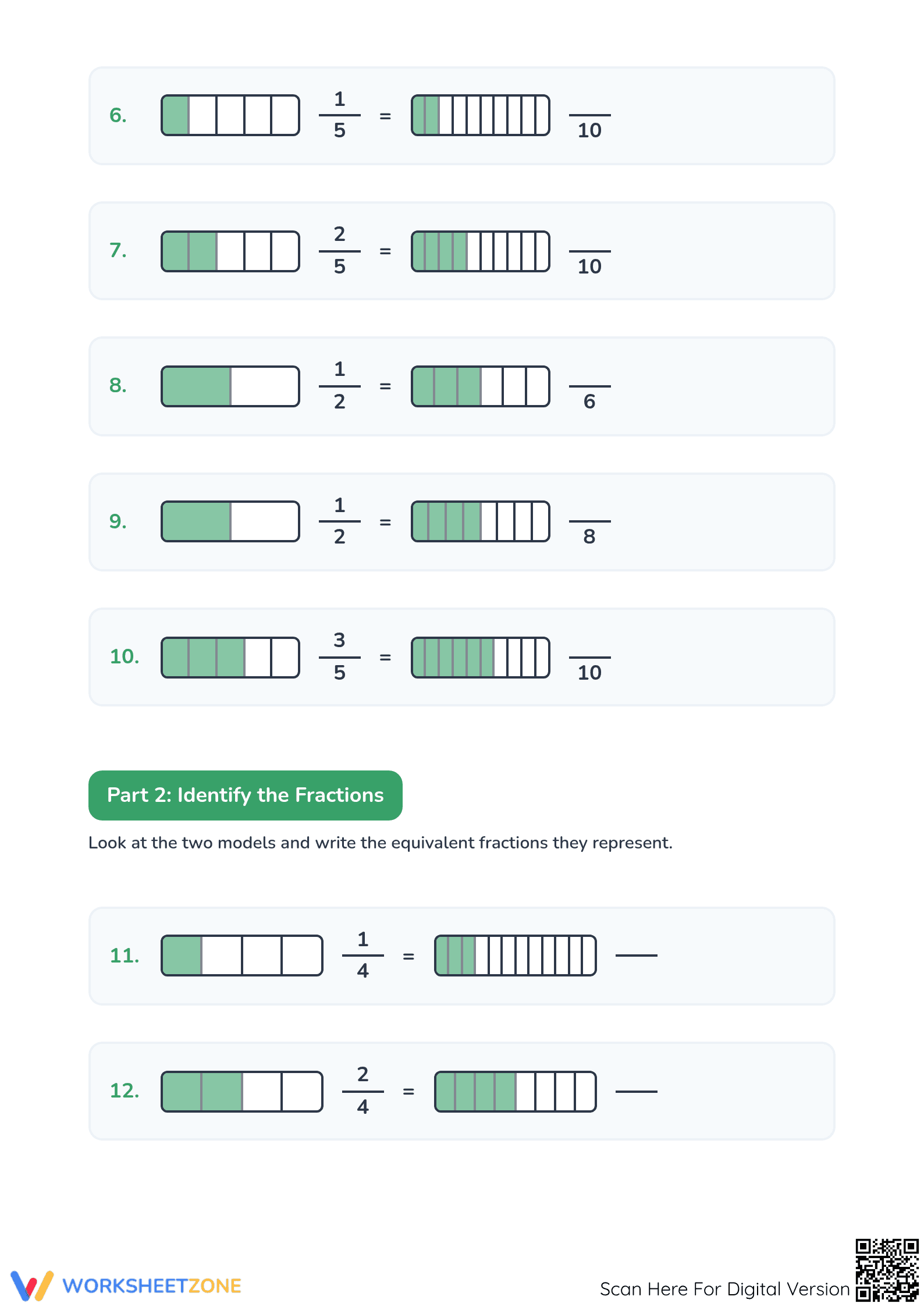 3.NF.A.3.B Worksheet: Equivalent Fractions — Essential Test - Page 2