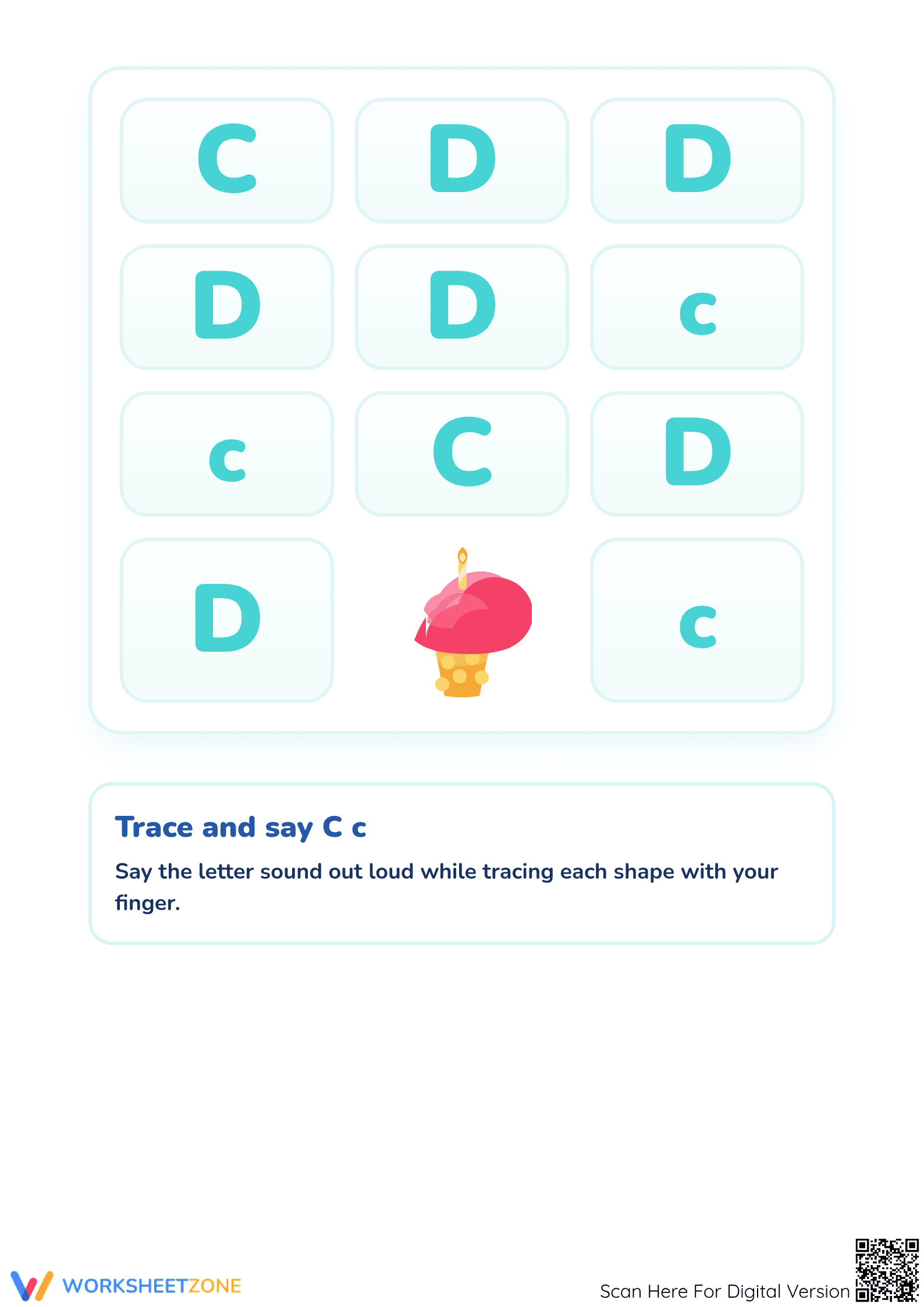 Essential Printable: Kindergarten Letter Cc Worksheet - Page 2