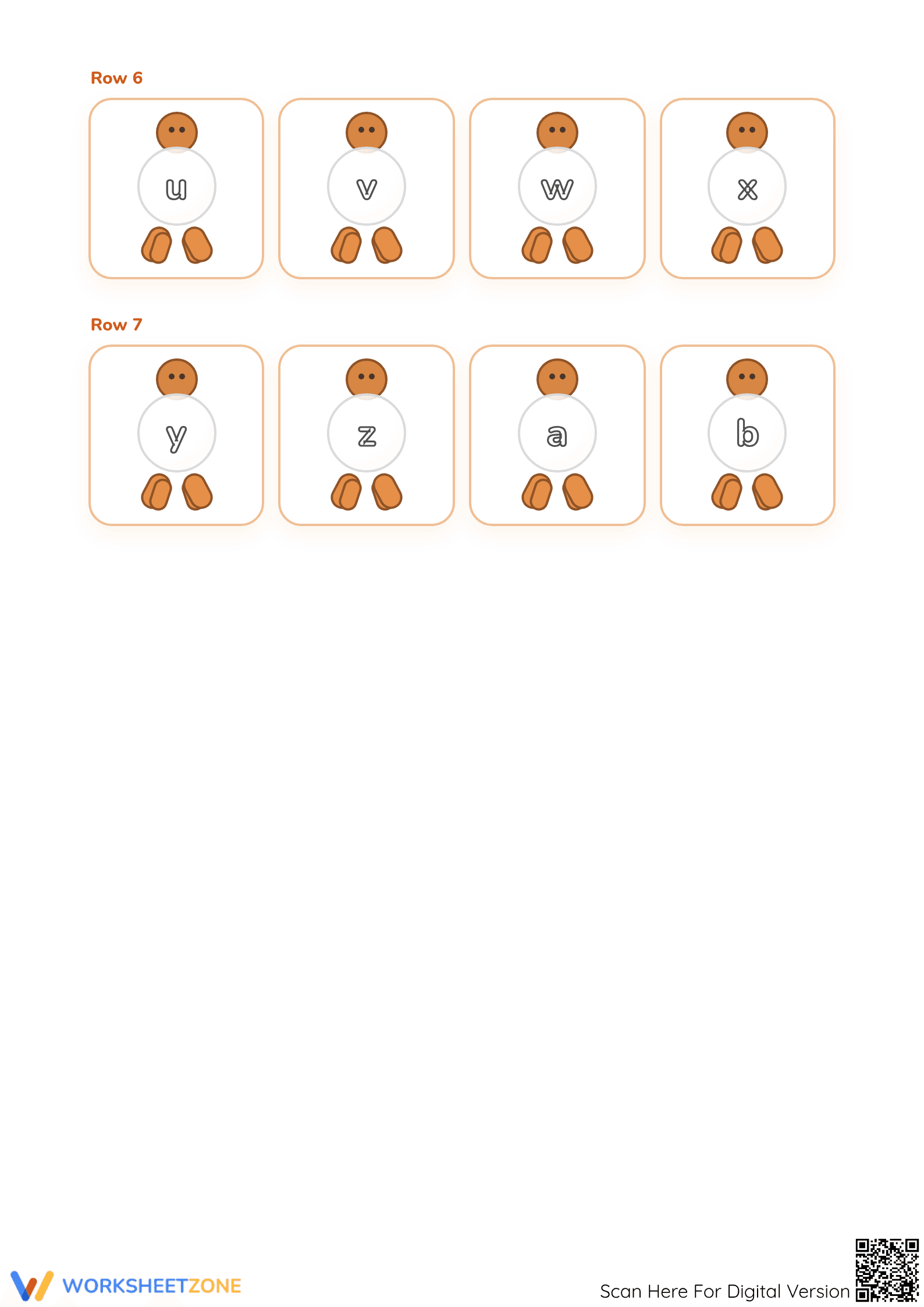 Printable Gingerbread Alphabet Tracing: Lowercase A-Z - Page 3