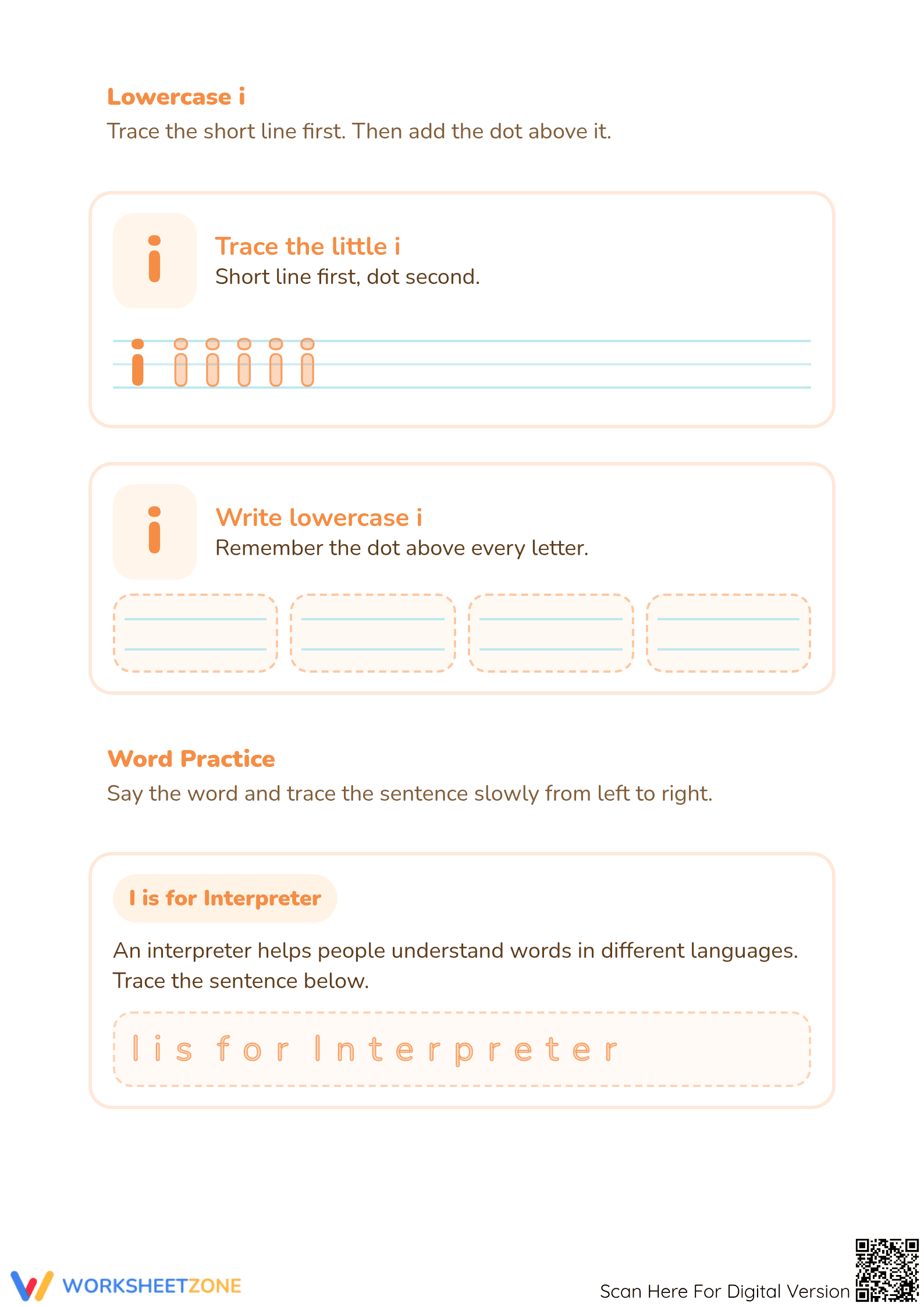 Letter I Tracing Worksheet | Essential Grade K Alphabet - Page 2