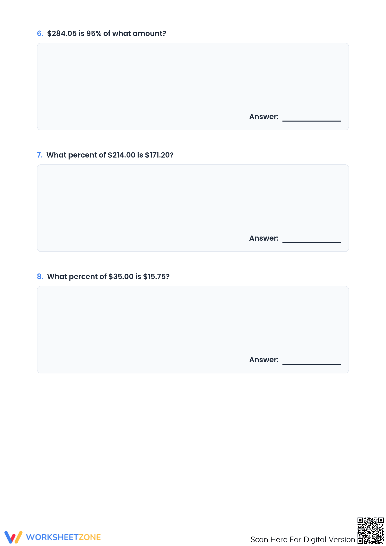 Mixed Percent Calculations | Essential Grade 6 Math - Page 3