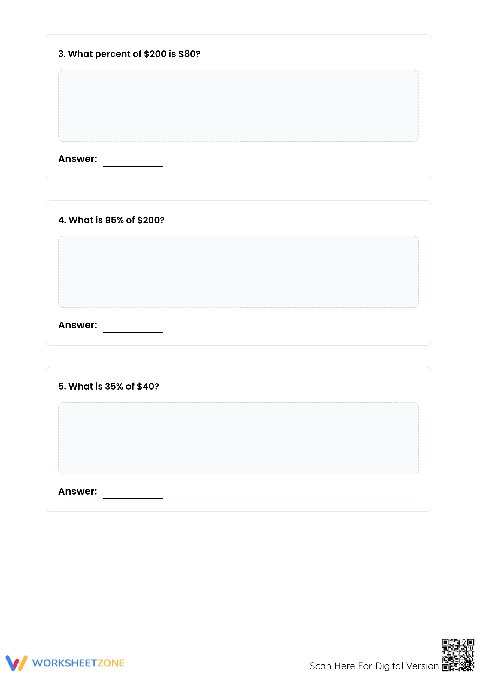Essential Mixed Percent Calculations Worksheet | Grade 7 - Page 2