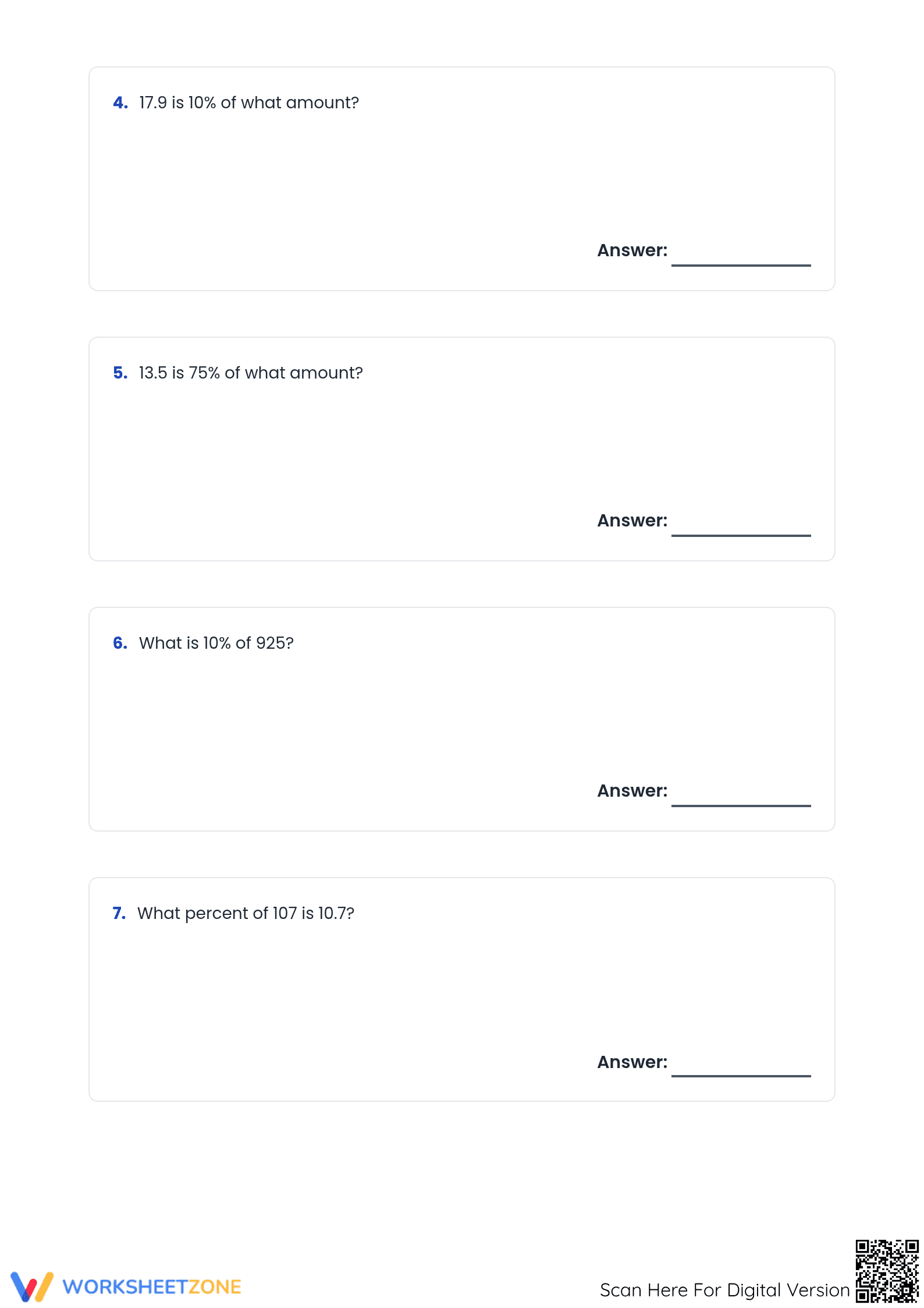 Essential Percent Calculations Worksheet | Grades 6-8 Math - Page 2