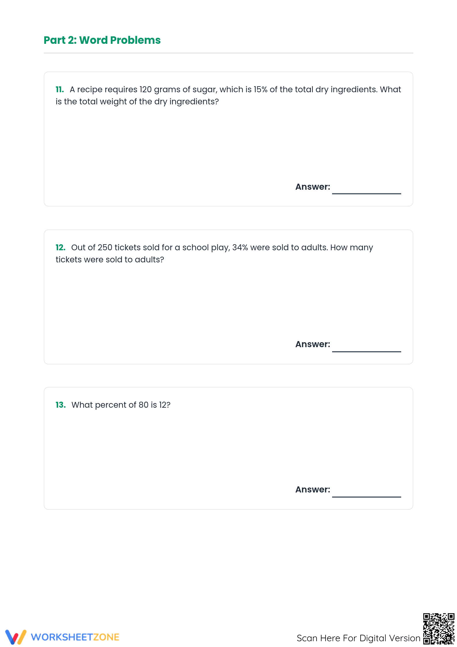 Essential Percent Calculations Worksheet | Grades 6-8 - Page 4