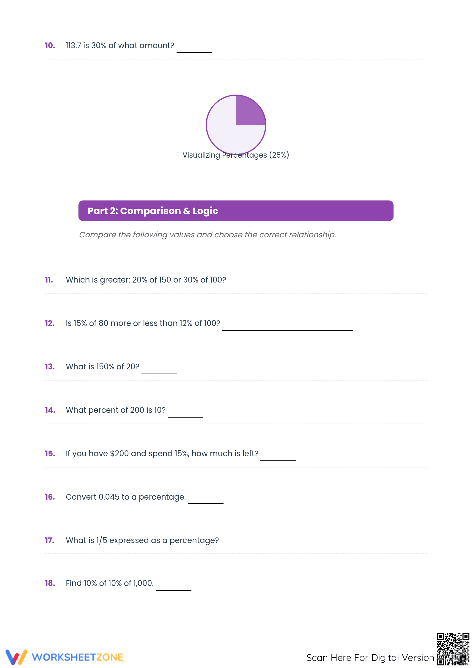 Essential Percent Calculations Worksheet | Grade 7 Math - Page 2