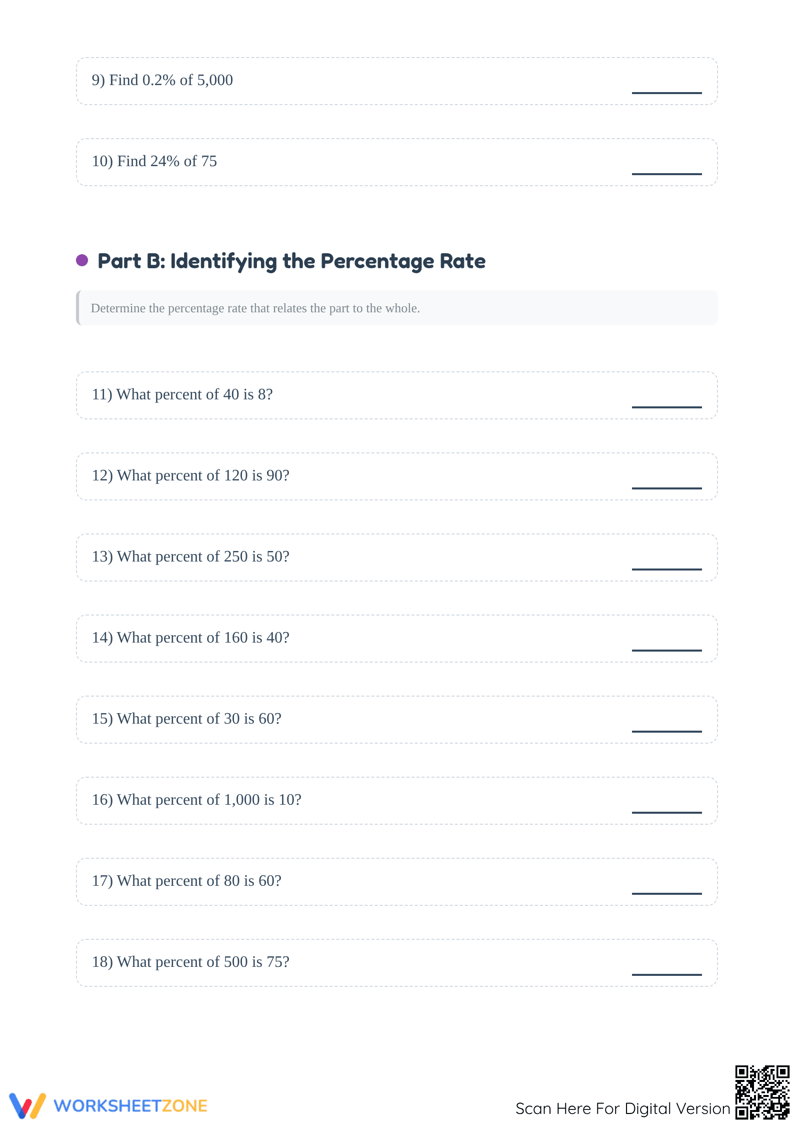 Essential Mixed Percent Calculations Worksheet | Grade 6 - Page 2