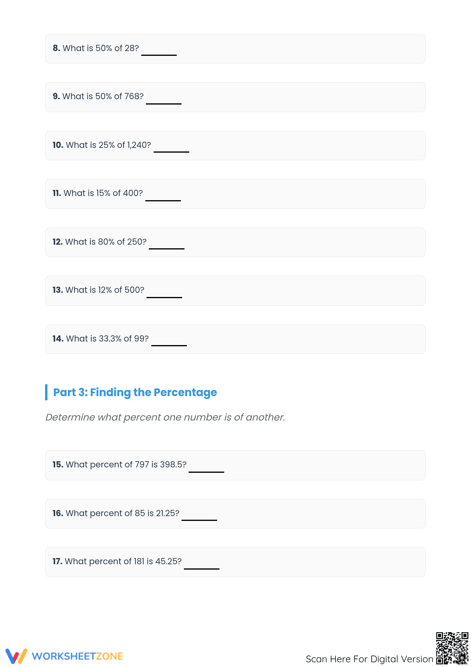 Essential Mixed Percent Calculations | Grade 6-8 Math - Page 2
