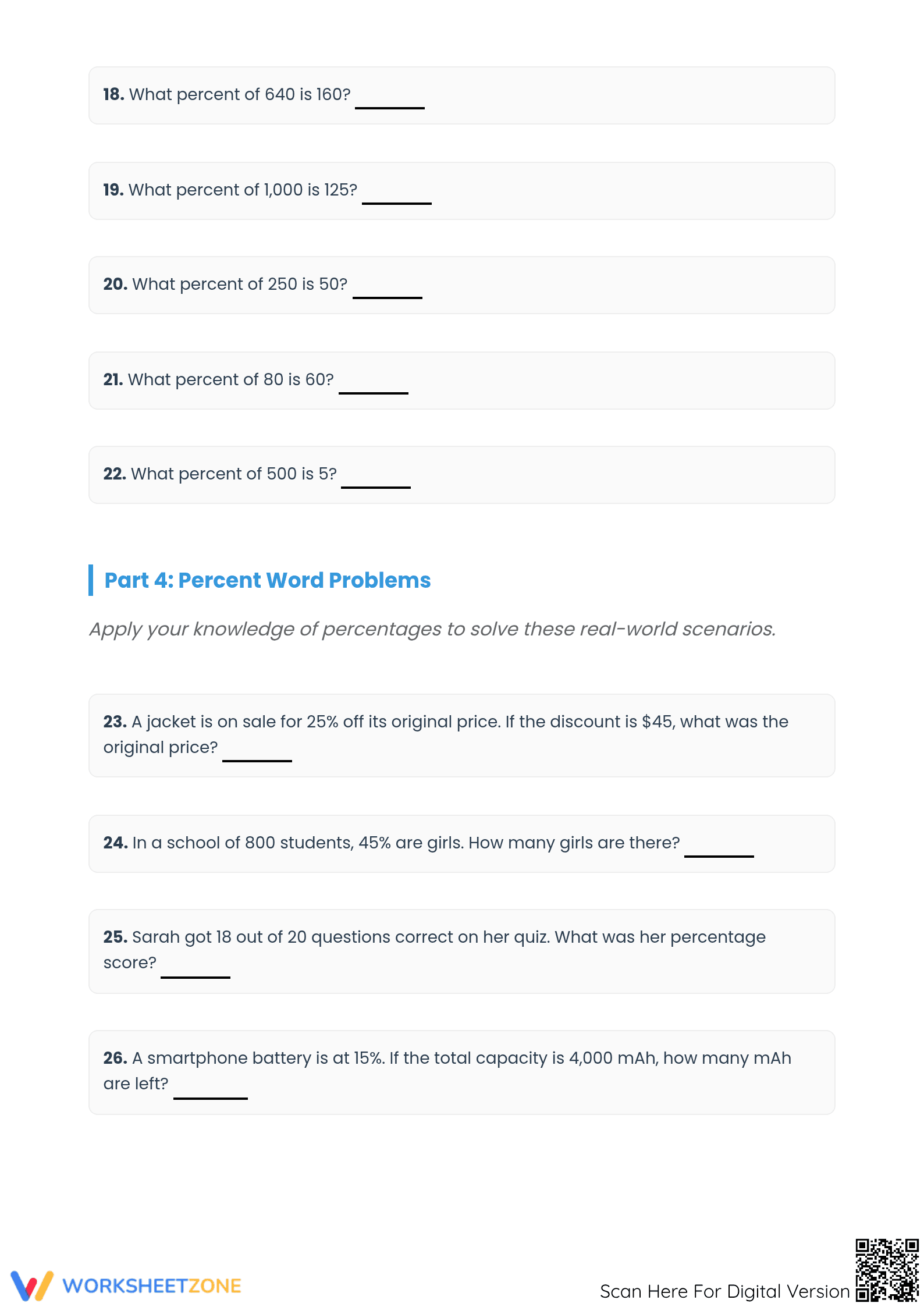 Essential Mixed Percent Calculations | Grade 6-8 Math - Page 3