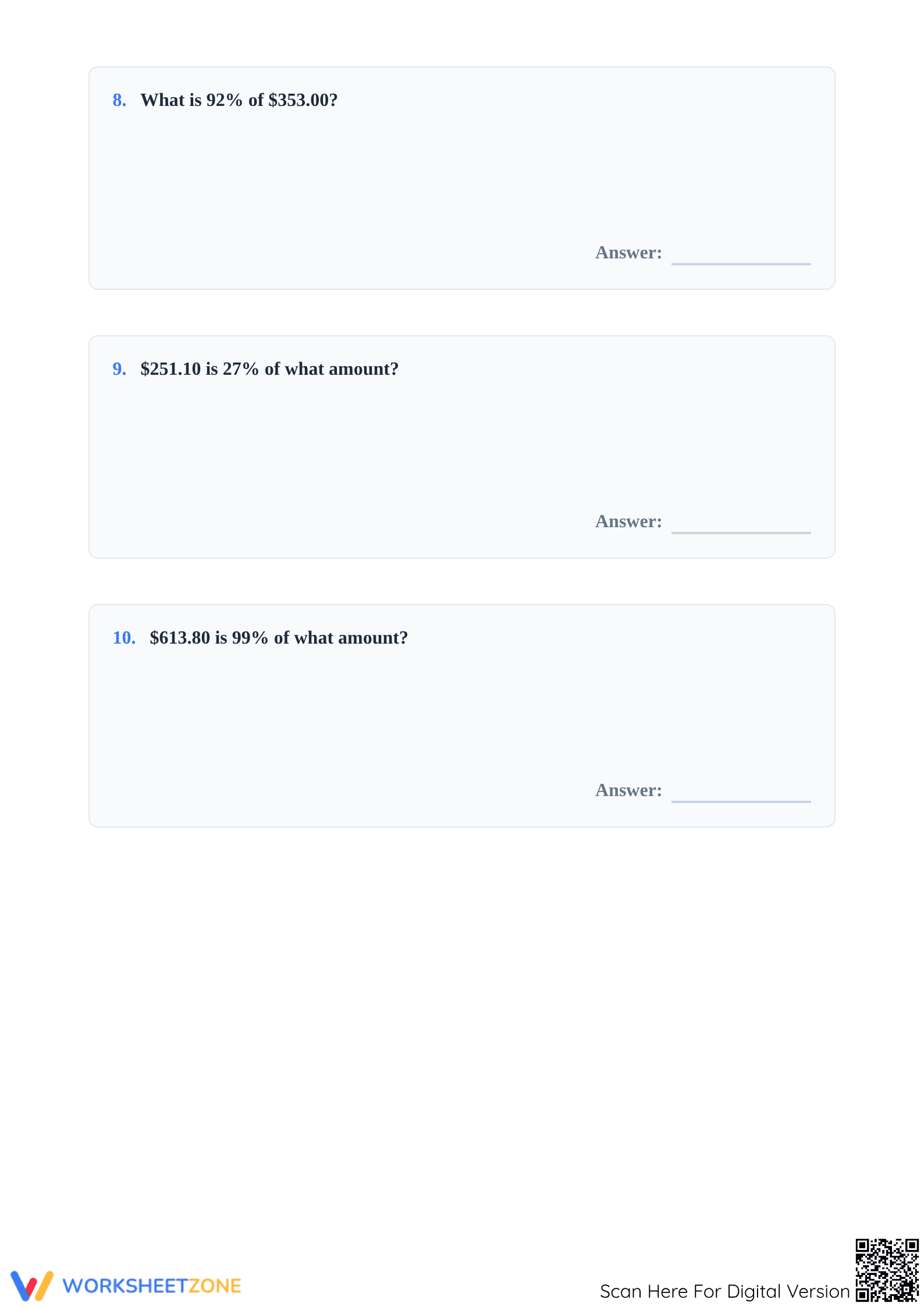 Essential Mixed Percent Calculations | Grade 6 Math - Page 3