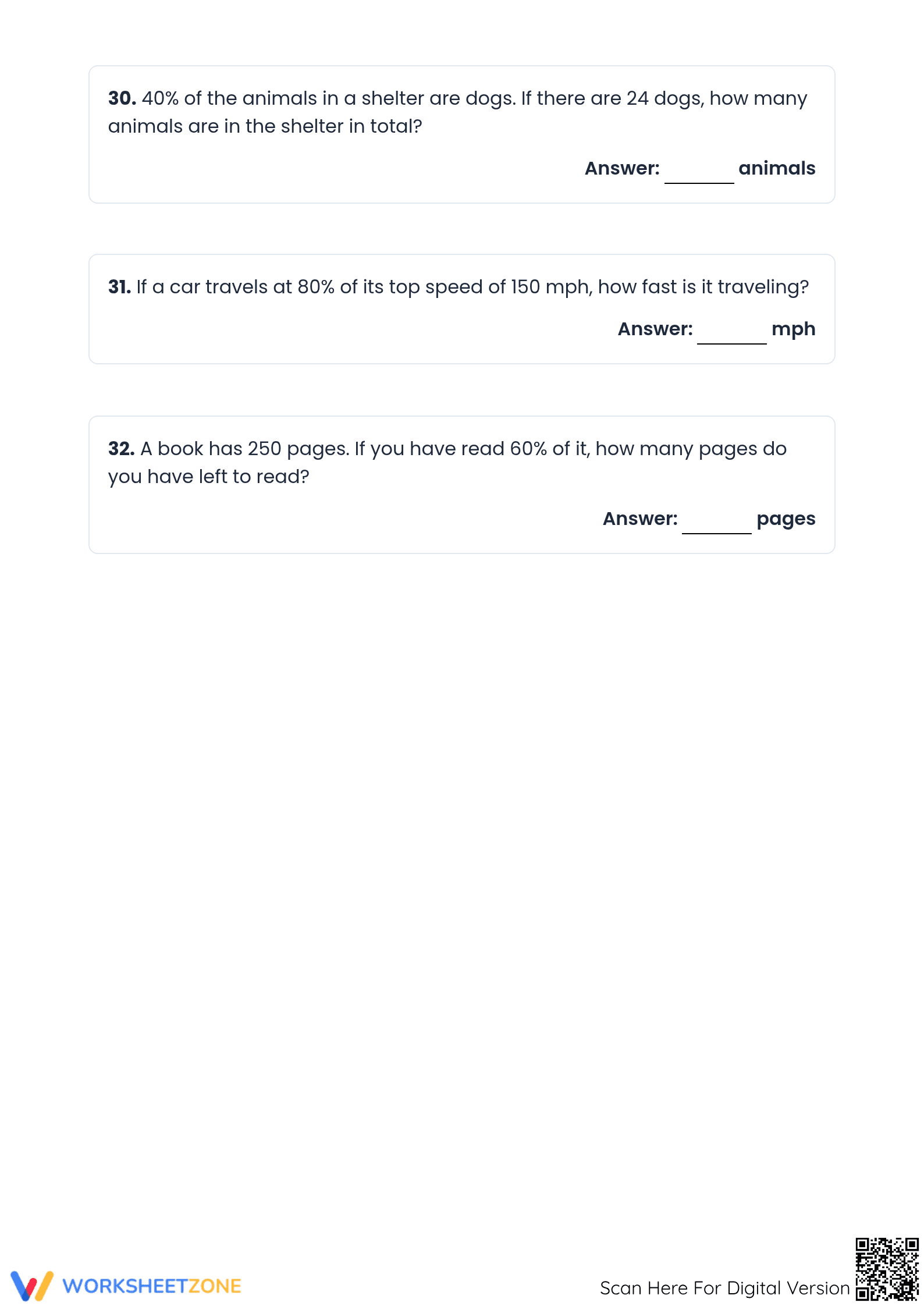 Essential Mixed Percent Calculations Worksheet | Grades 6-8 - Page 4