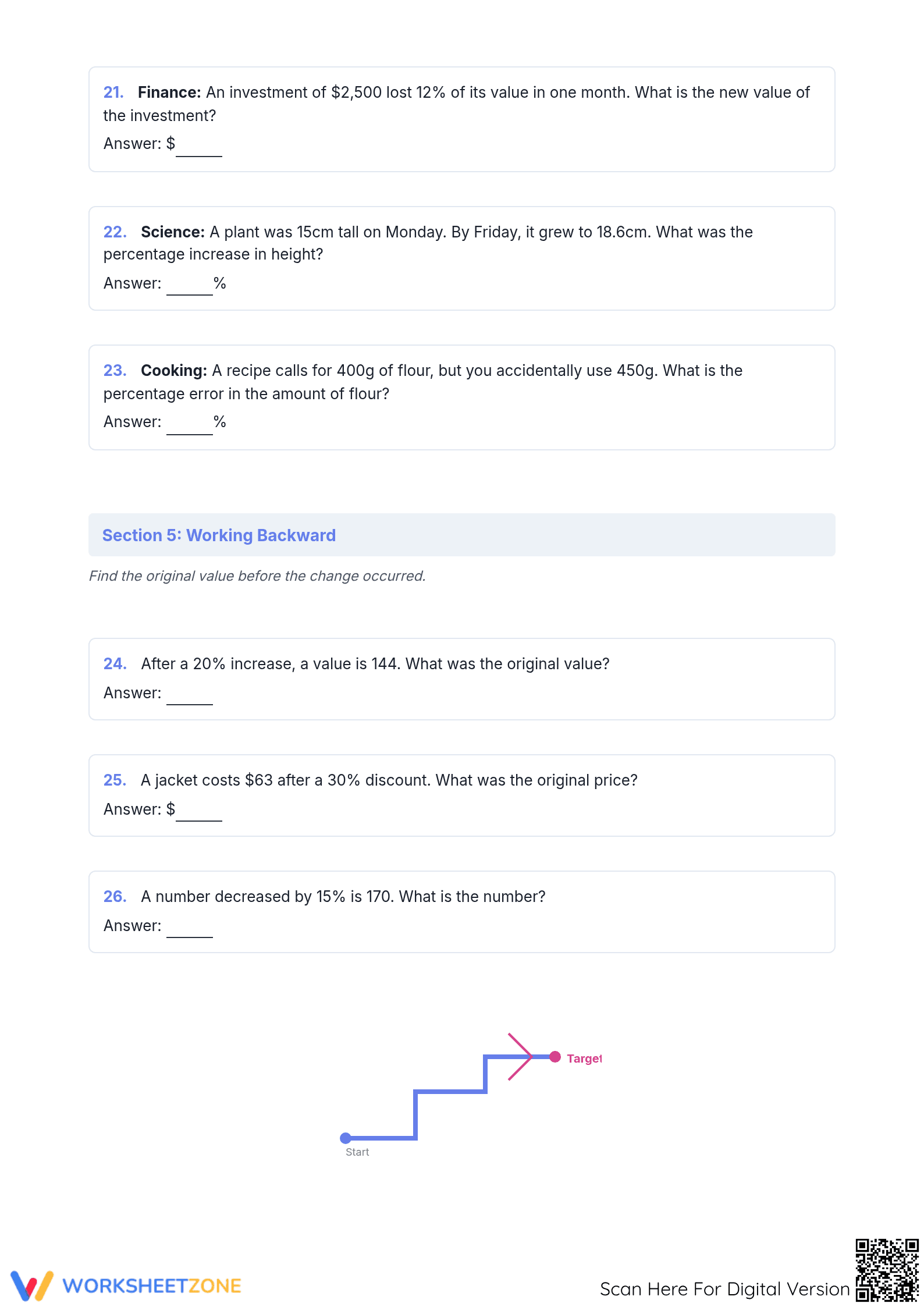 Printable Percent Increase and Decrease | Grade 7 Math - Page 3