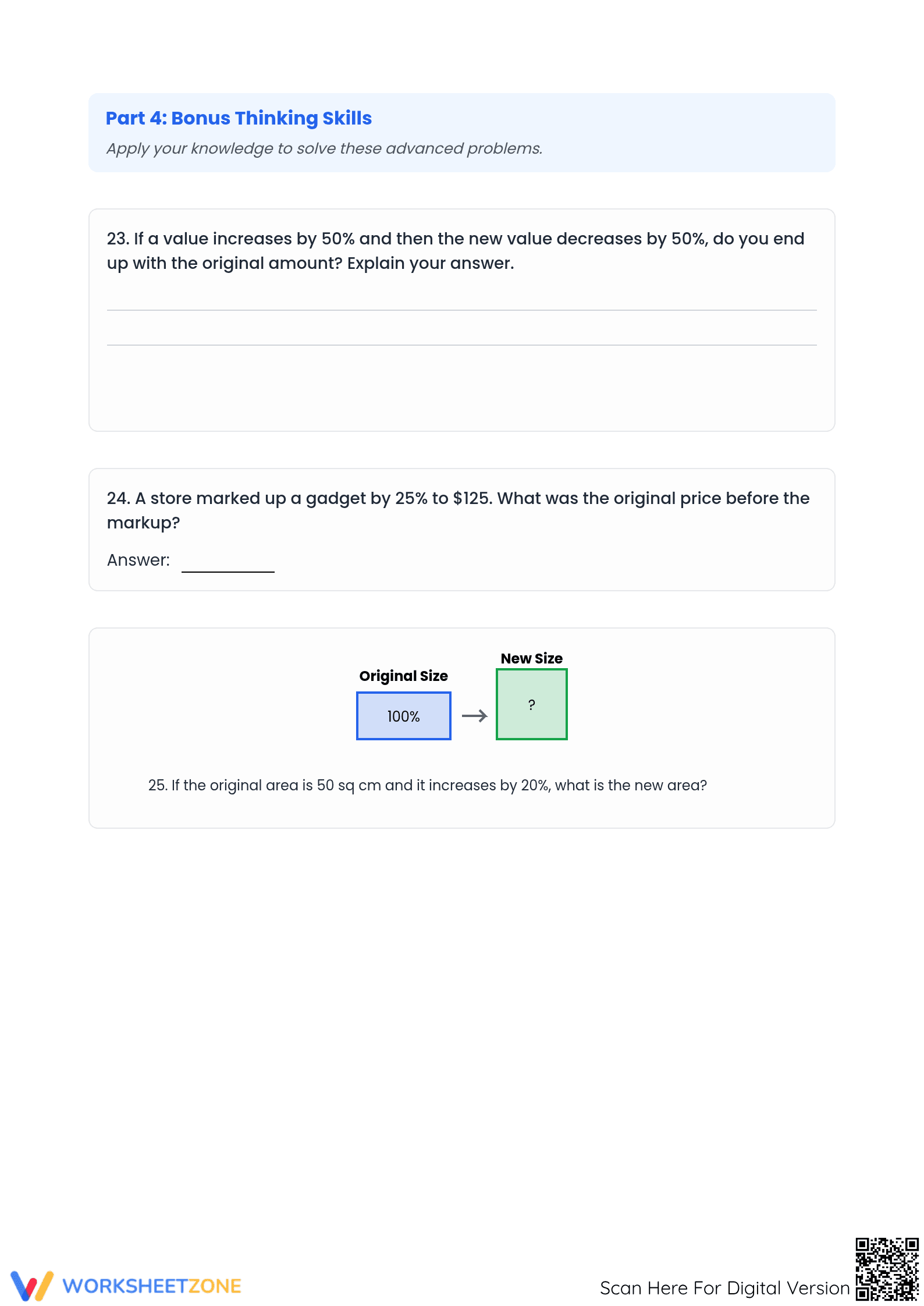 Essential Percent Increase & Decrease Practice | Grade 7 - Page 4