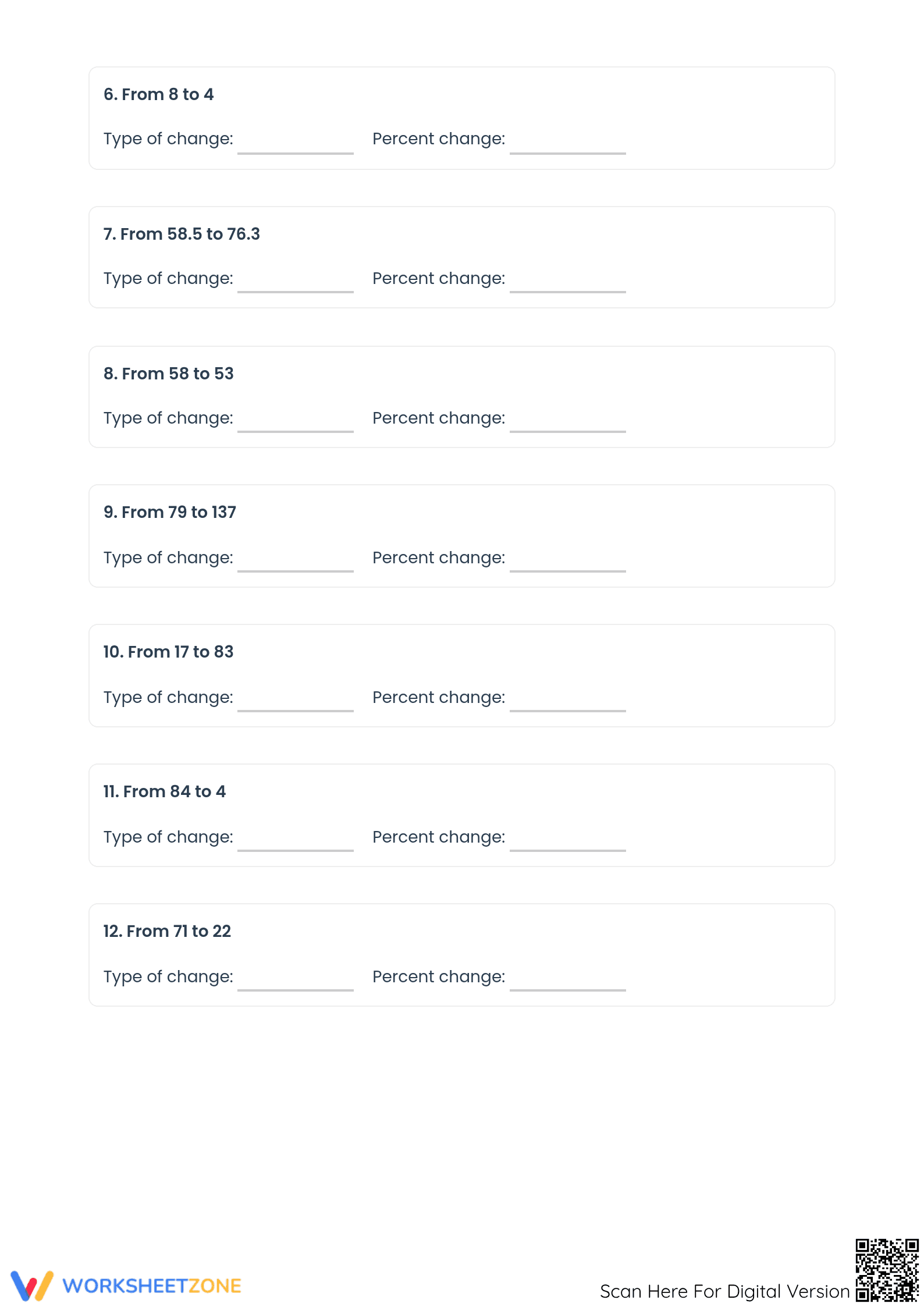 Essential Percent Increase & Decrease Worksheet | Grades 7-8 - Page 2
