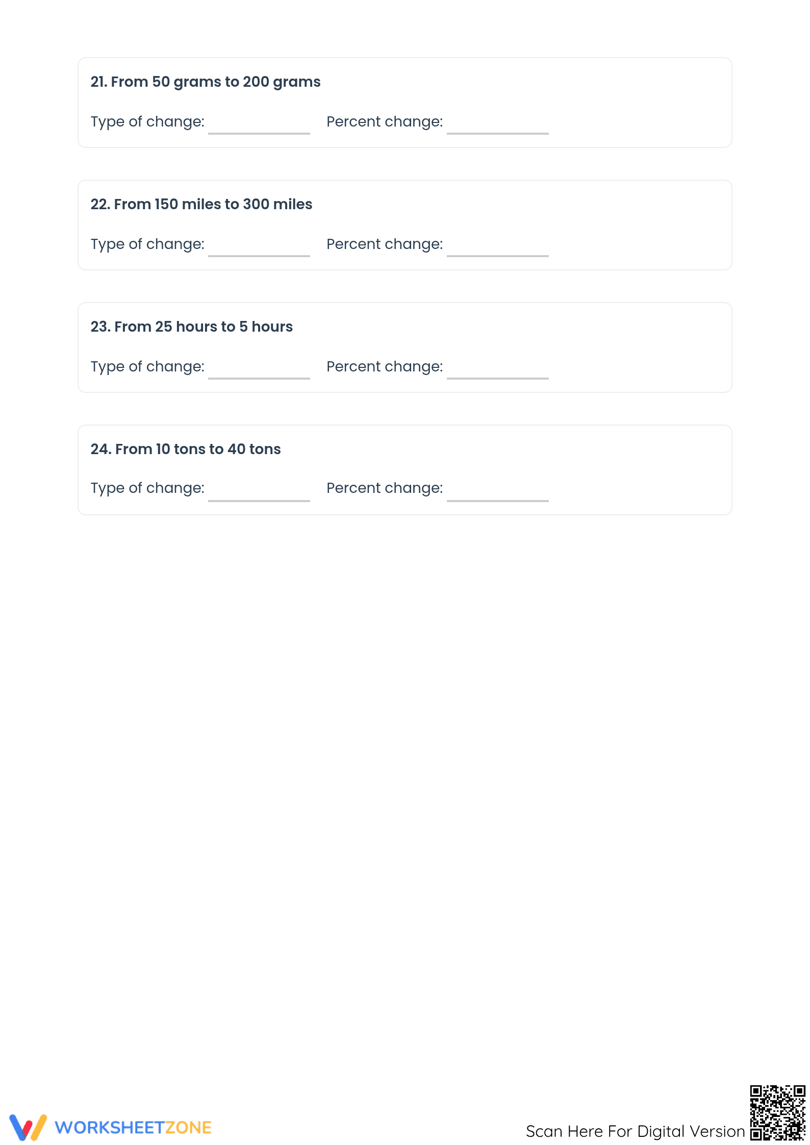 Printable Percent Increase & Decrease Worksheet - Grade 7 Math - Page 4