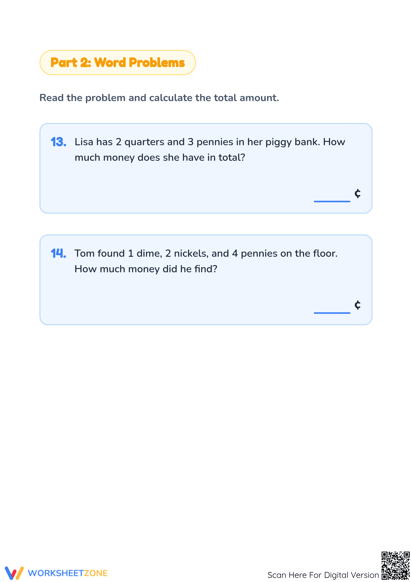 Printable Counting Coins Worksheet | Grade 2 Math Aligned - Page 4
