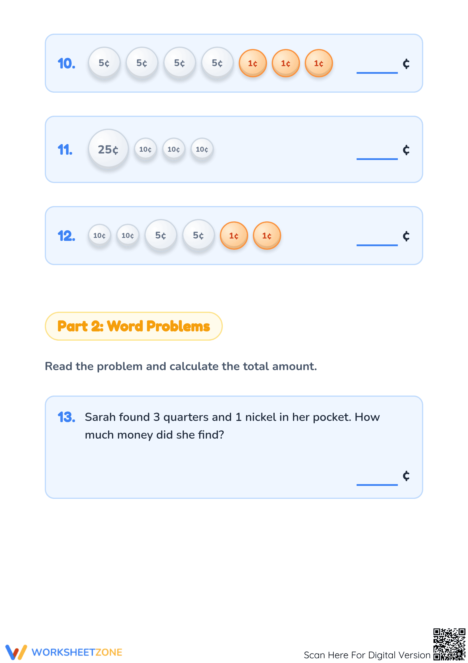 Essential Counting Coins Worksheet | Grade 2 Math Aligned - Page 3