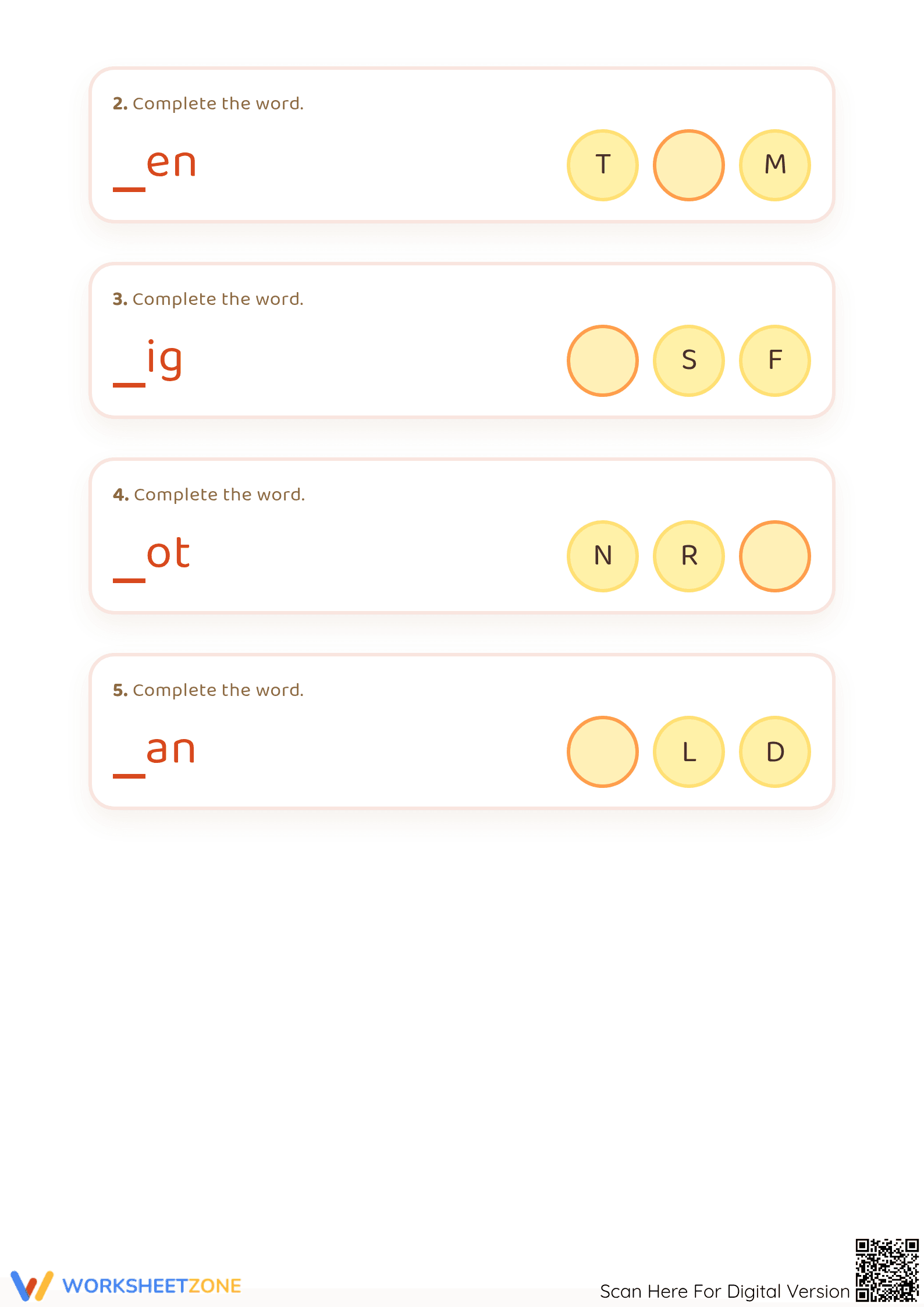 Printable Beginning Sounds Worksheet | Grade K-1 ELA - Page 2