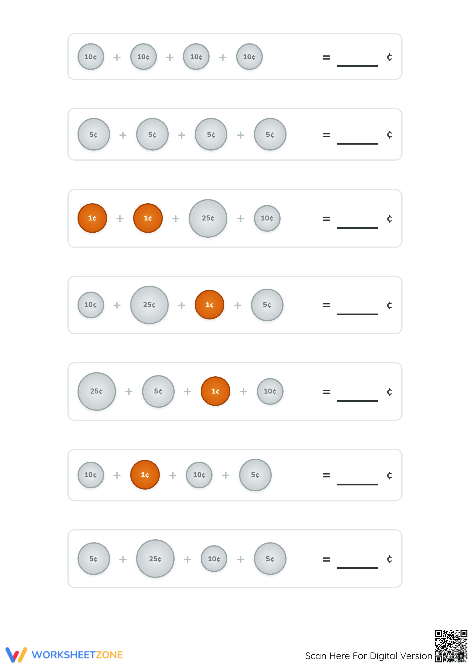 Printable Counting Coins Worksheet | Grade 2 Essential - Page 4