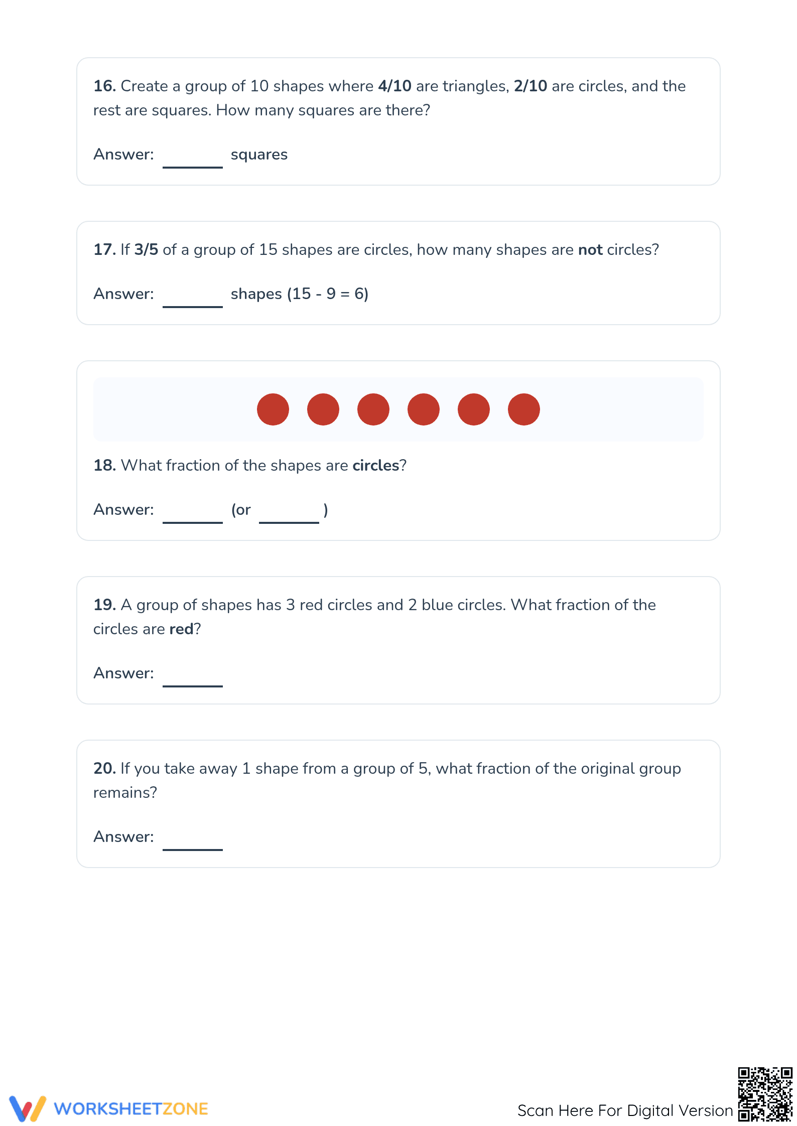 Modeling Fractions Worksheet | Essential Grade 3-5 Math - Page 5