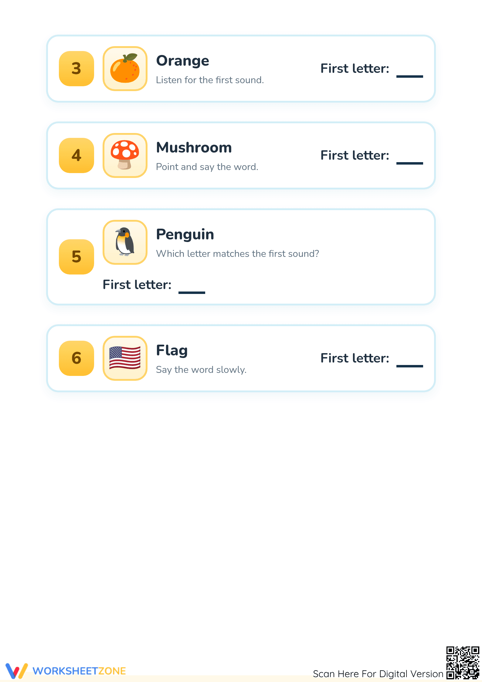 Printable Beginning Letter Sounds | Preschool ELA - Page 2