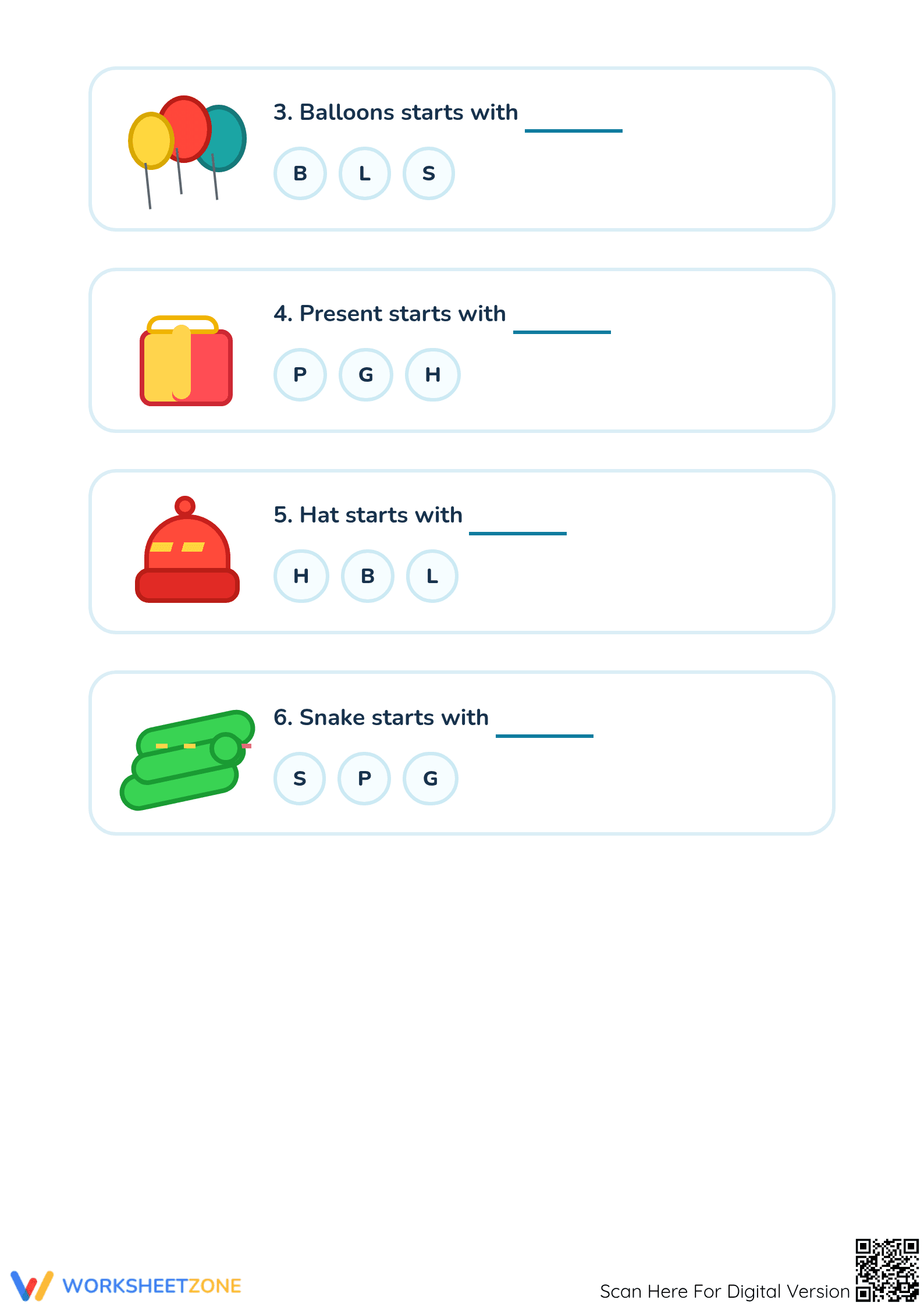 Printable Beginning Letter Sounds Worksheet | Preschool ELA - Page 2