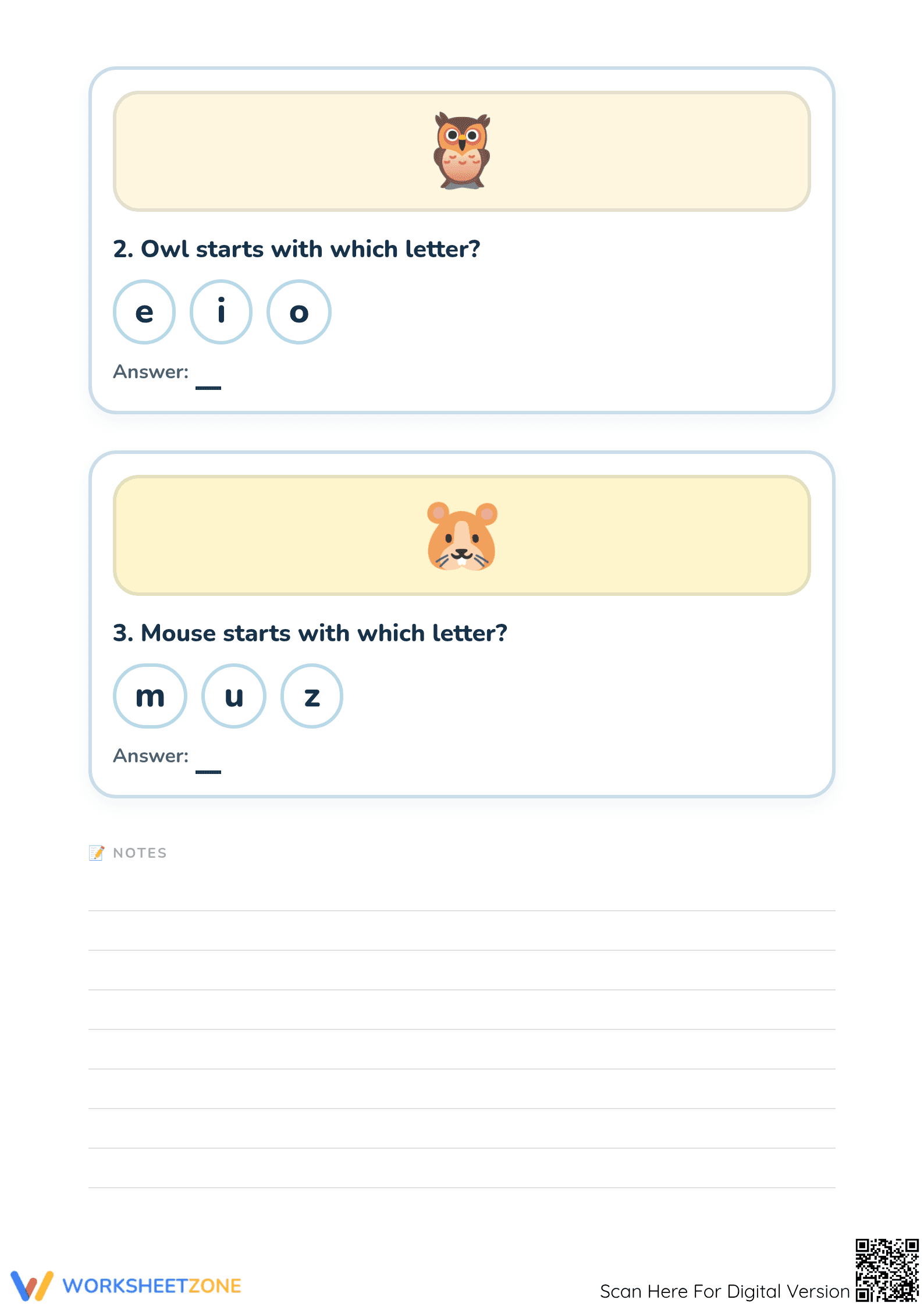 Printable Beginning Sounds Worksheet | Preschool ELA - Page 2