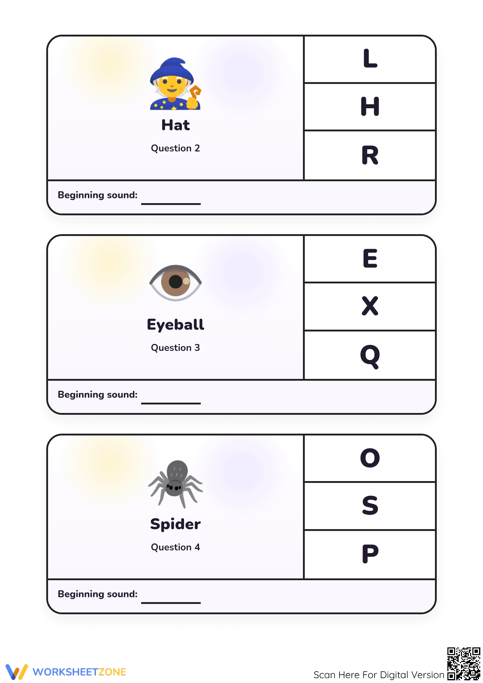 Essential Beginning Sounds Worksheet | Kindergarten ELA - Page 2