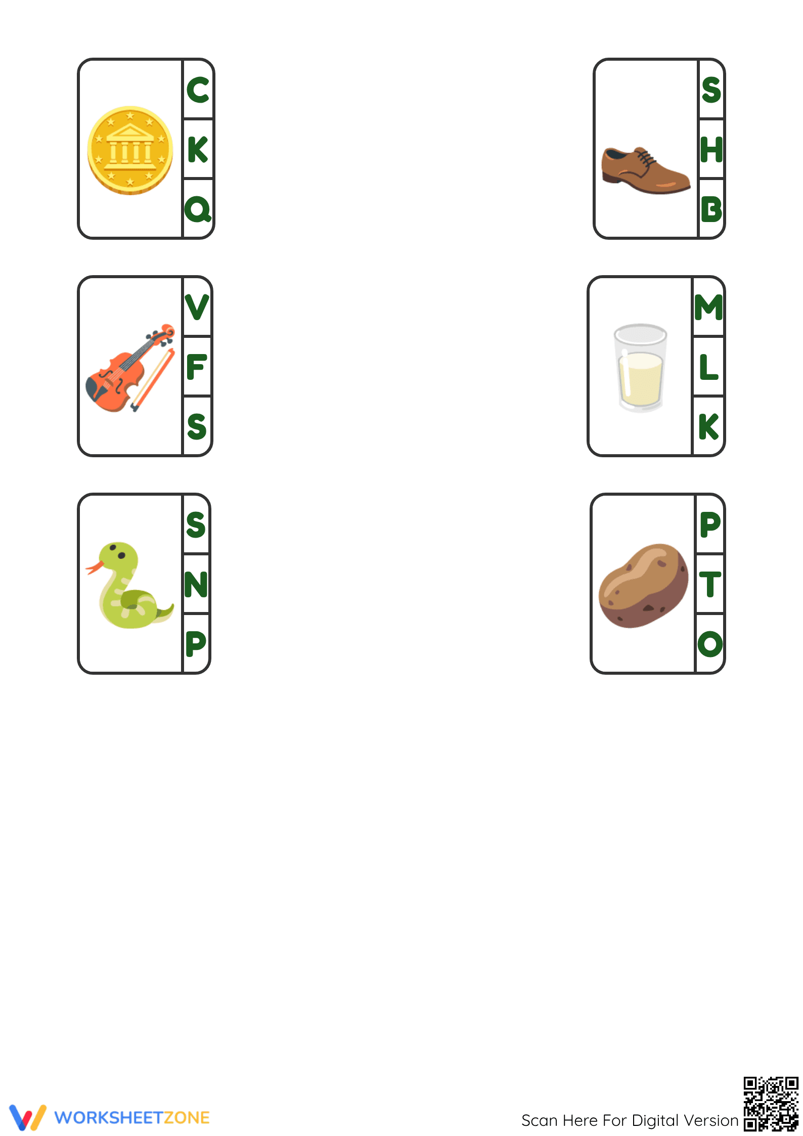 Beginning Sounds Worksheet | Grade K-1 Printable - Page 2