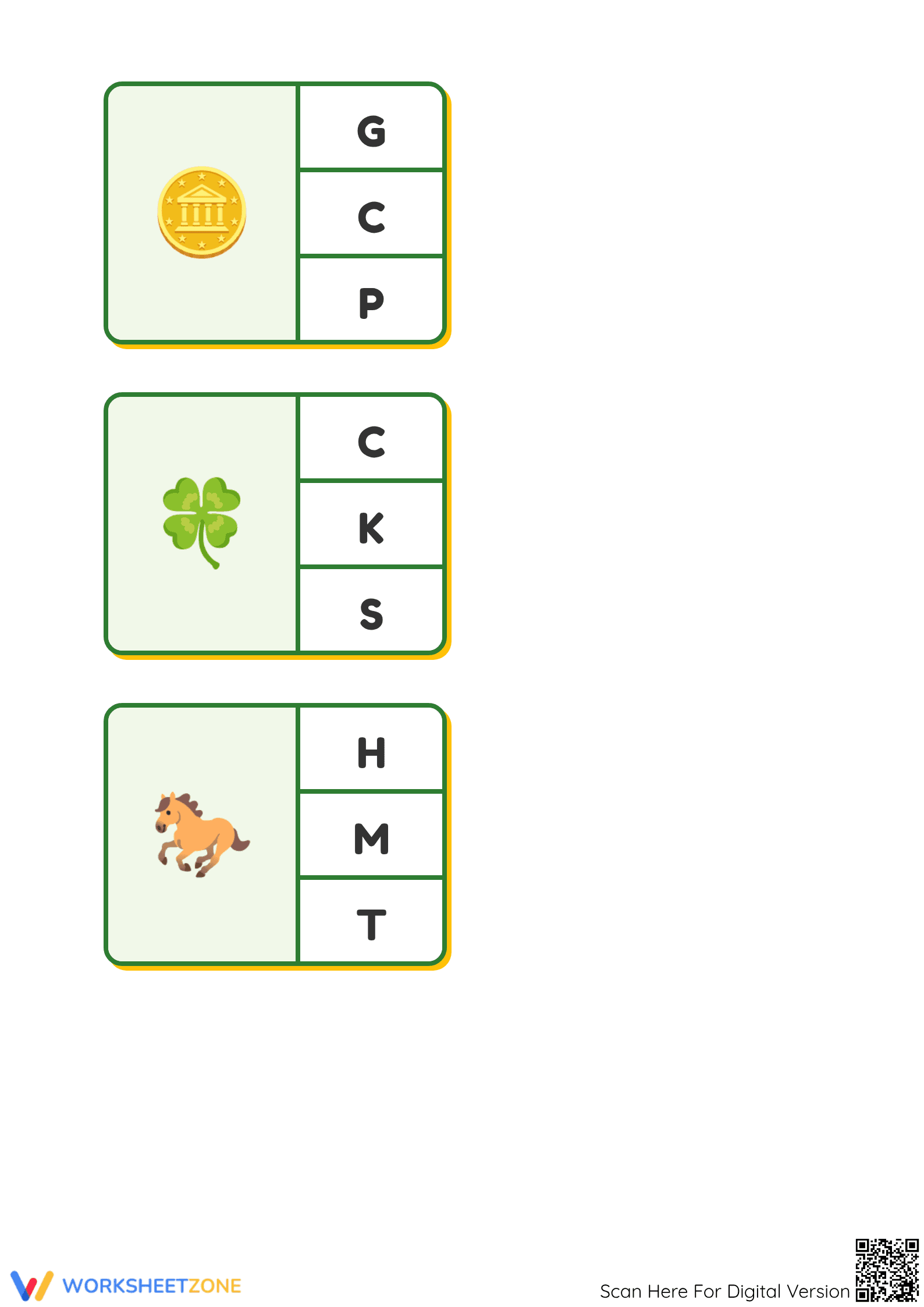 Beginning Sounds Worksheet | Grade K Printable - Page 3