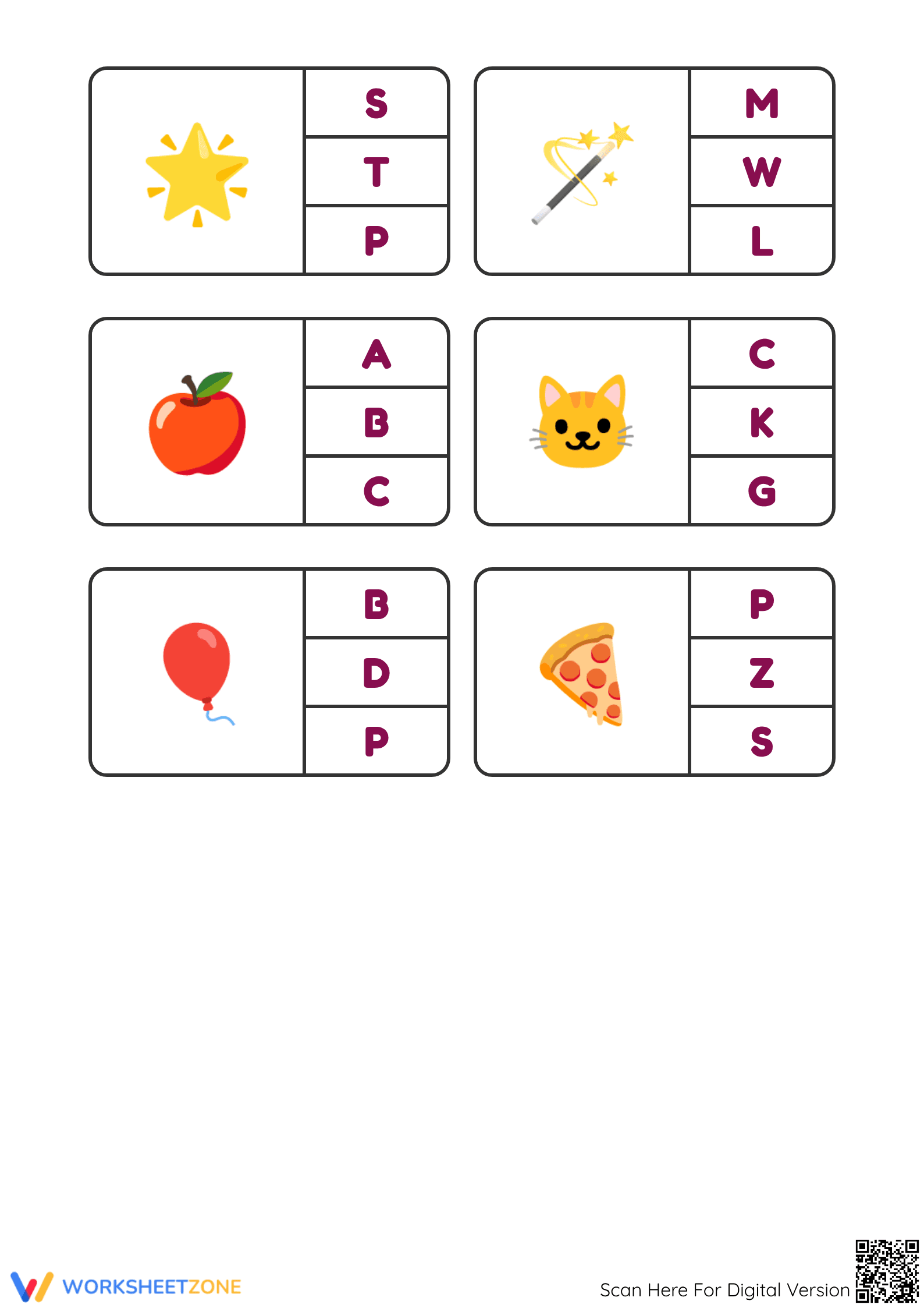 Essential Beginning Sounds Worksheet | Kindergarten ELA - Page 2