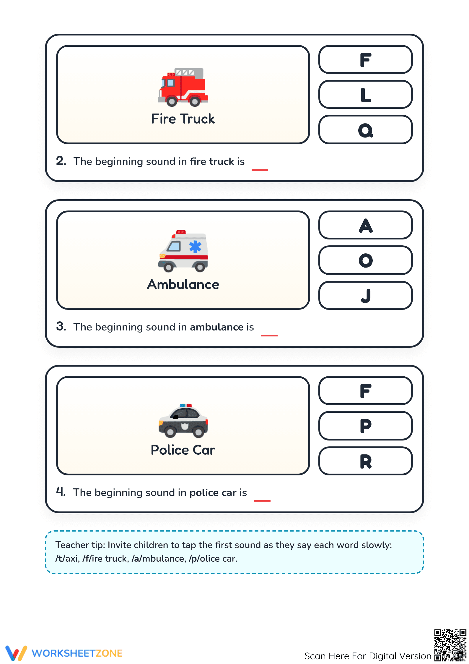 Essential Beginning Sounds Practice | Kindergarten Phonics - Page 2