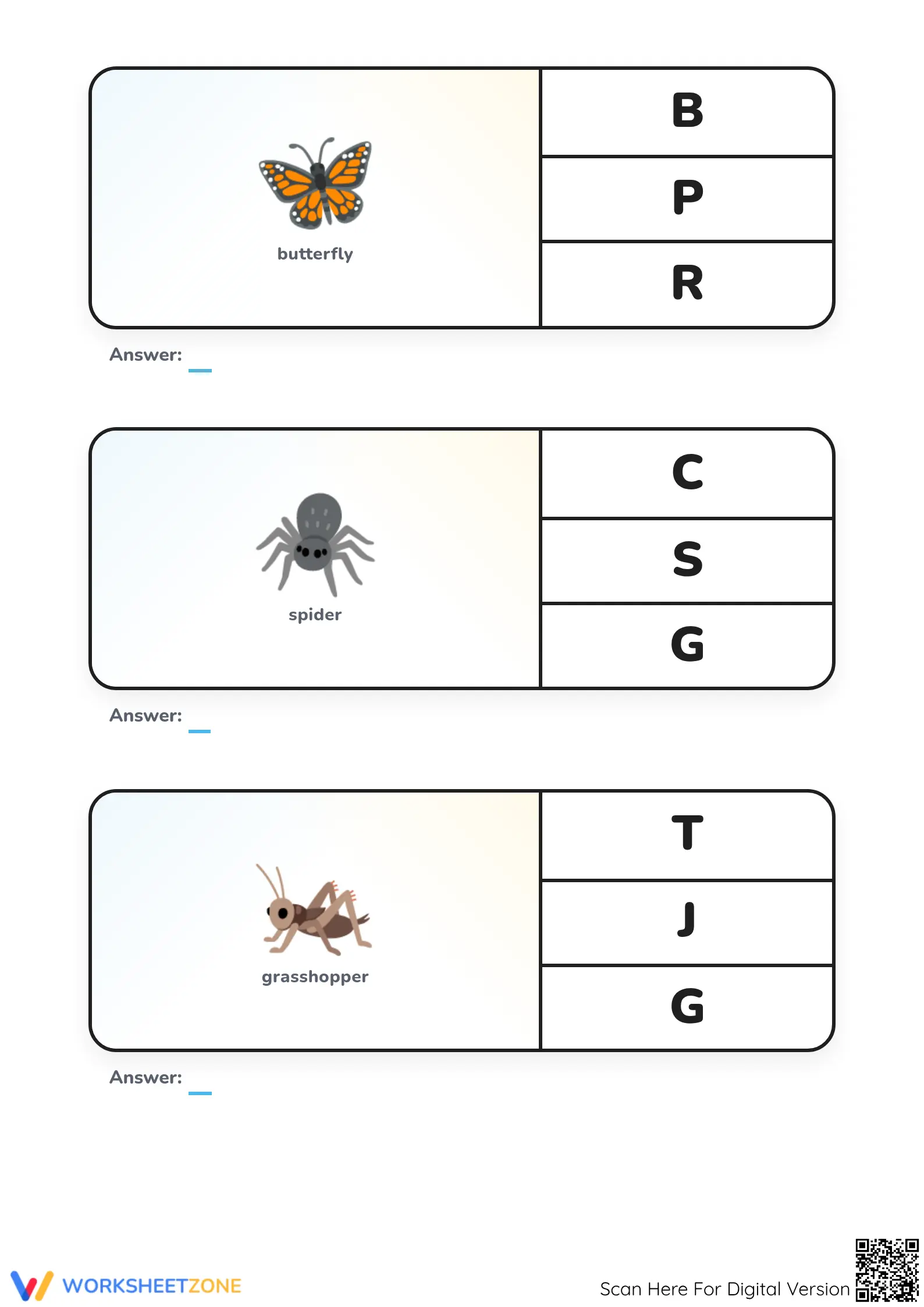 Grade K-1 Beginning Sounds — Printable No-Prep Worksheet - Page 2
