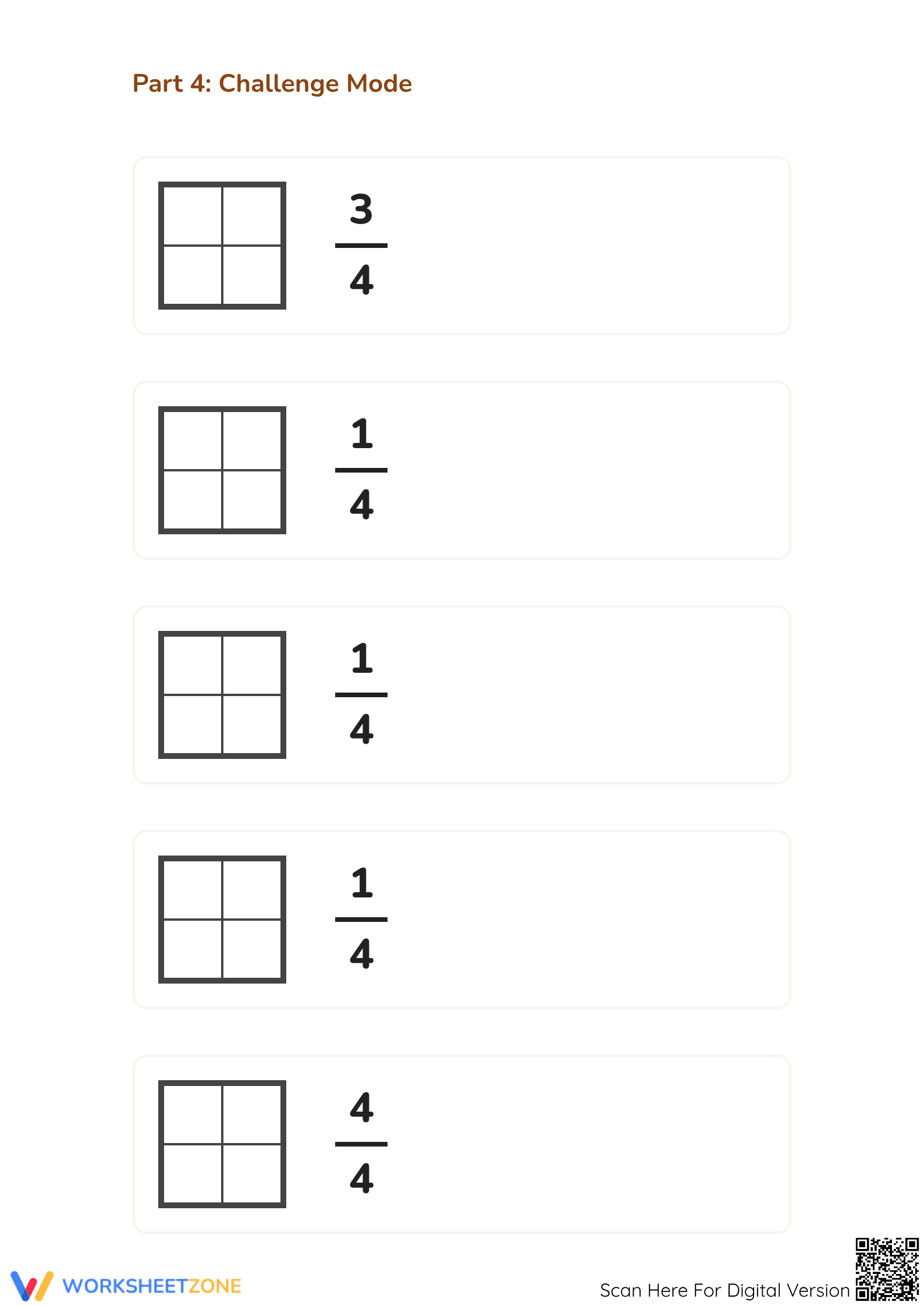 Modeling Fractions with Rectangles | Grade 3 Essential Sheet - Page 5