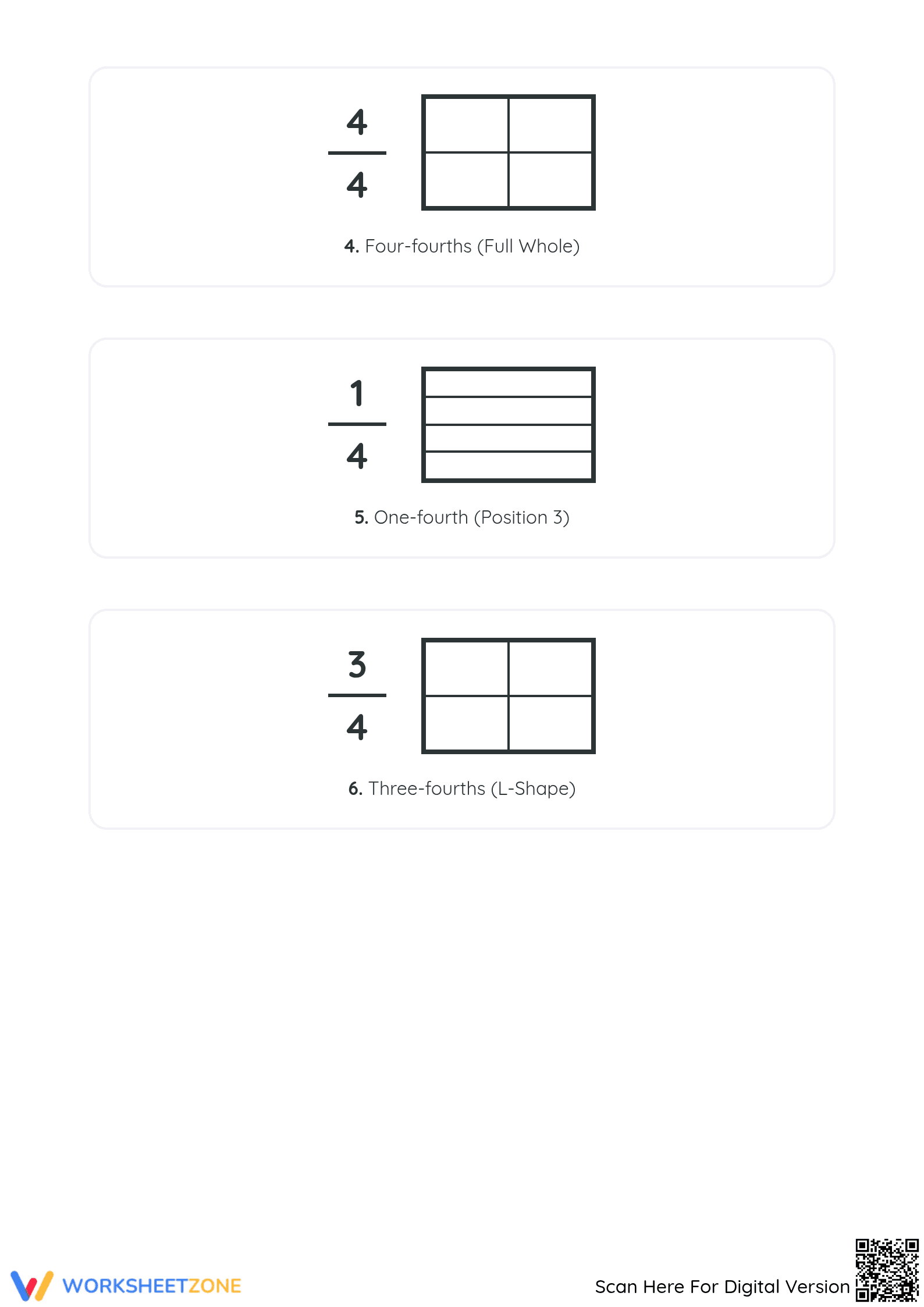 Printable Fractions Modeling Worksheet | Grade 3-5 Math - Page 2